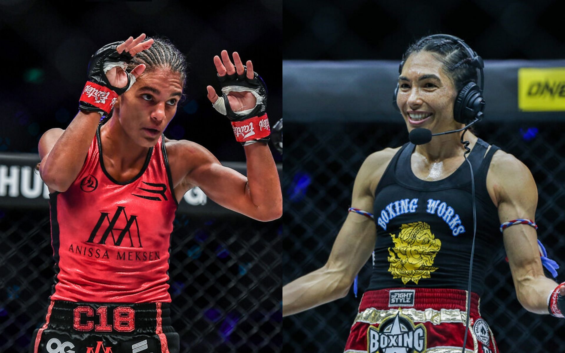 Janet Todd (right) says she&#039;s not avoiding Anissa Meksen (left) in any way | [Photos: ONE Championship]