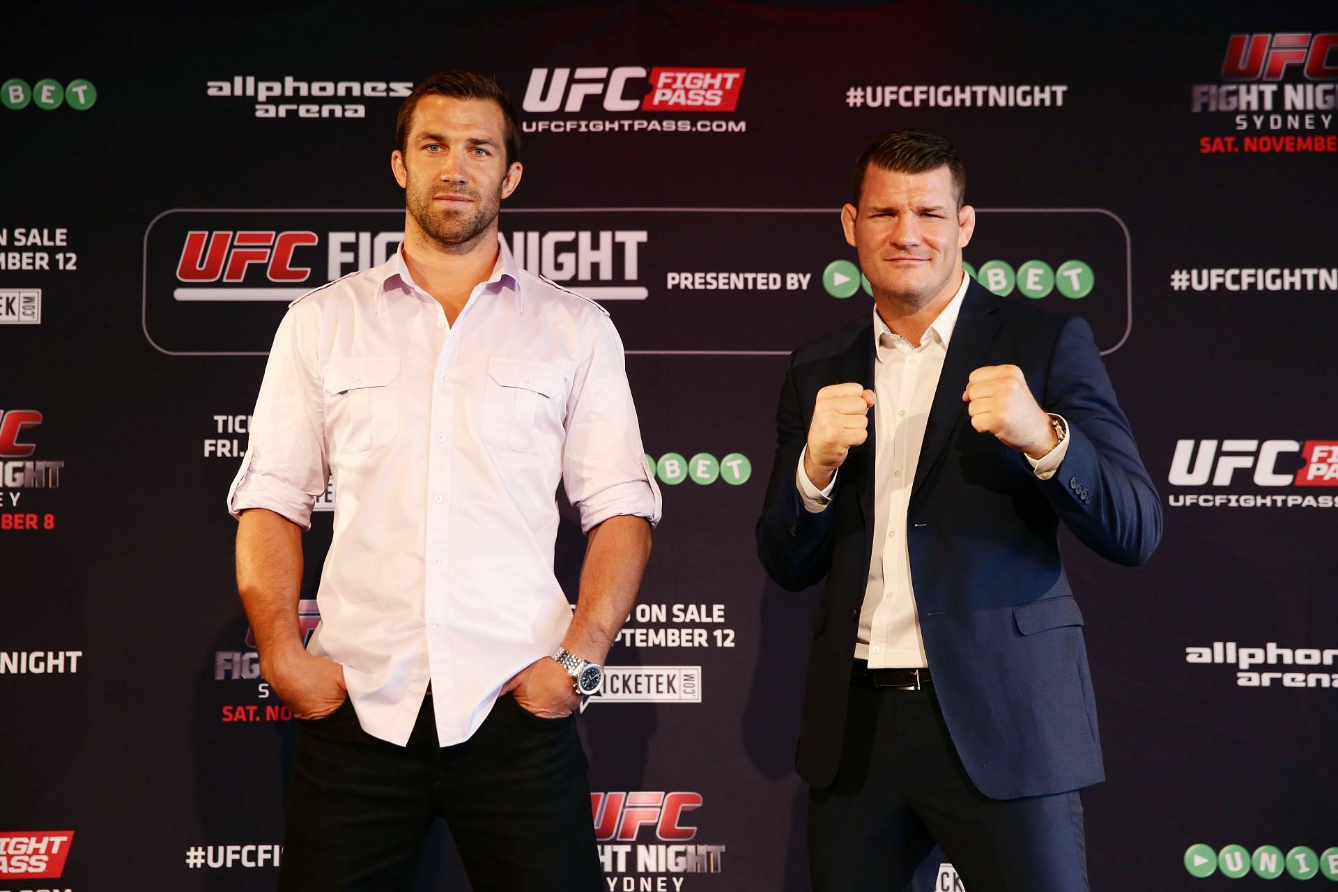 Luke Rockhold (left) and Michael Bisping (right)(Image via Getty)