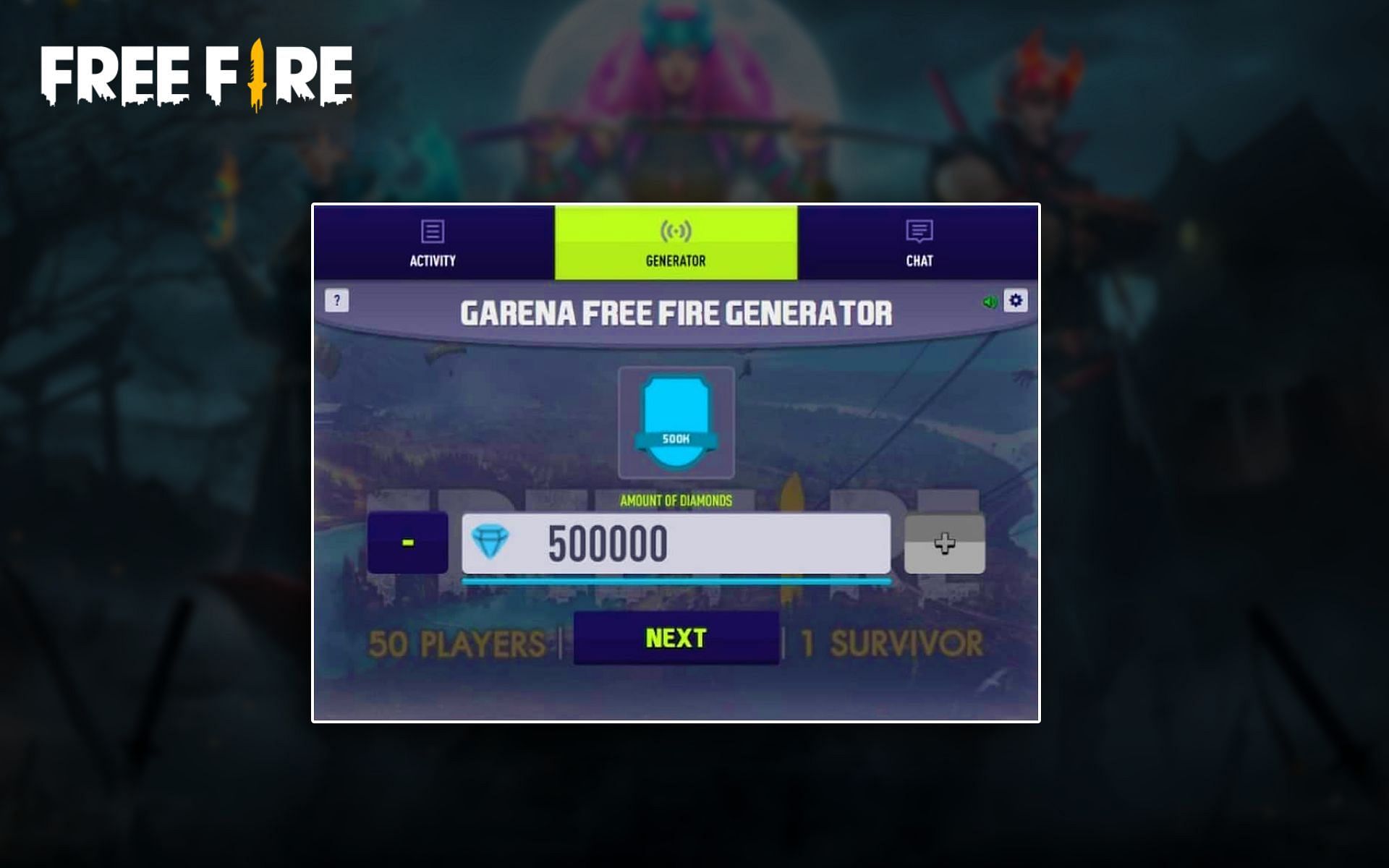 Free Fire Diamond Generator 2022 - new tab