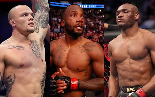 Anthony Smith (left), Leon Edwards (center), Kamaru Usman (right)