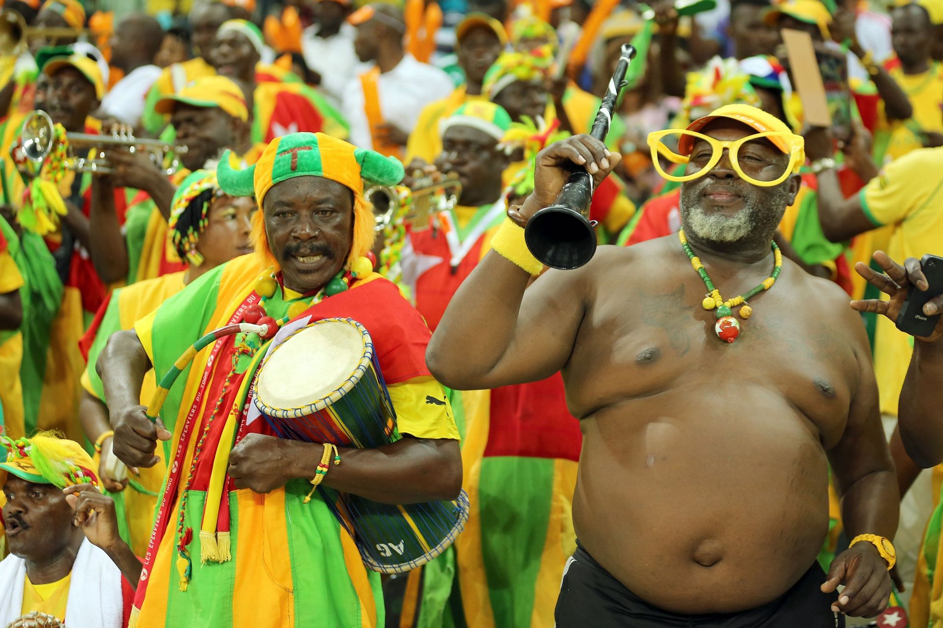 Fans support their team at the Africa Cup of Nations