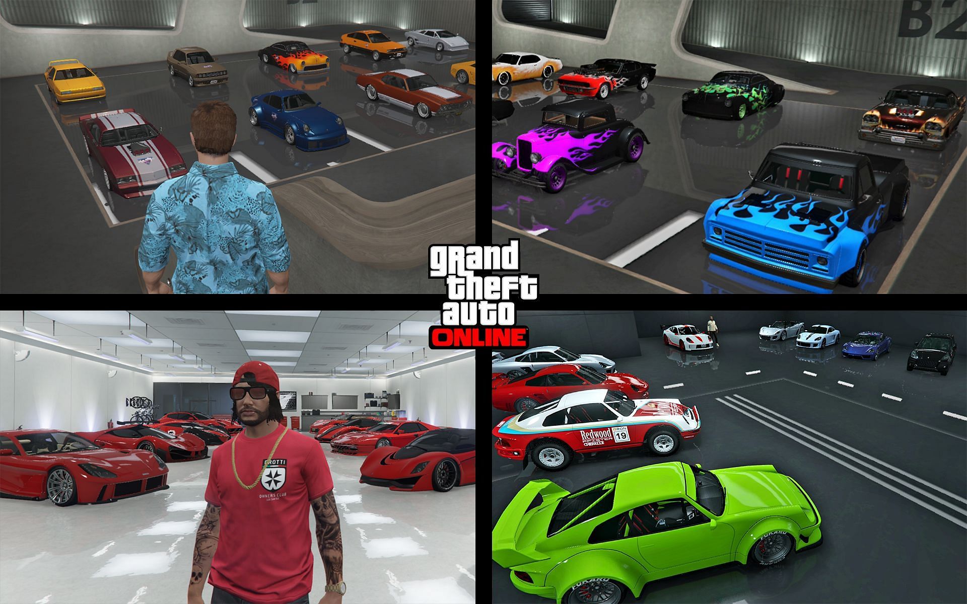 GTA Online player garages featured by Rockstar Games (Image via Sportskeeda)
