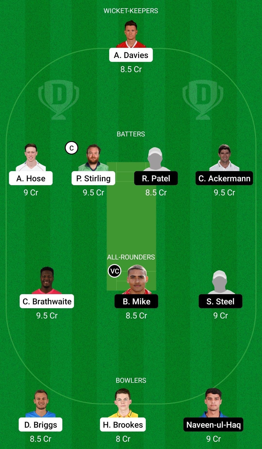 Dream11 Team for Warwickshire vs Leicestershire - T20 Blast 2022.