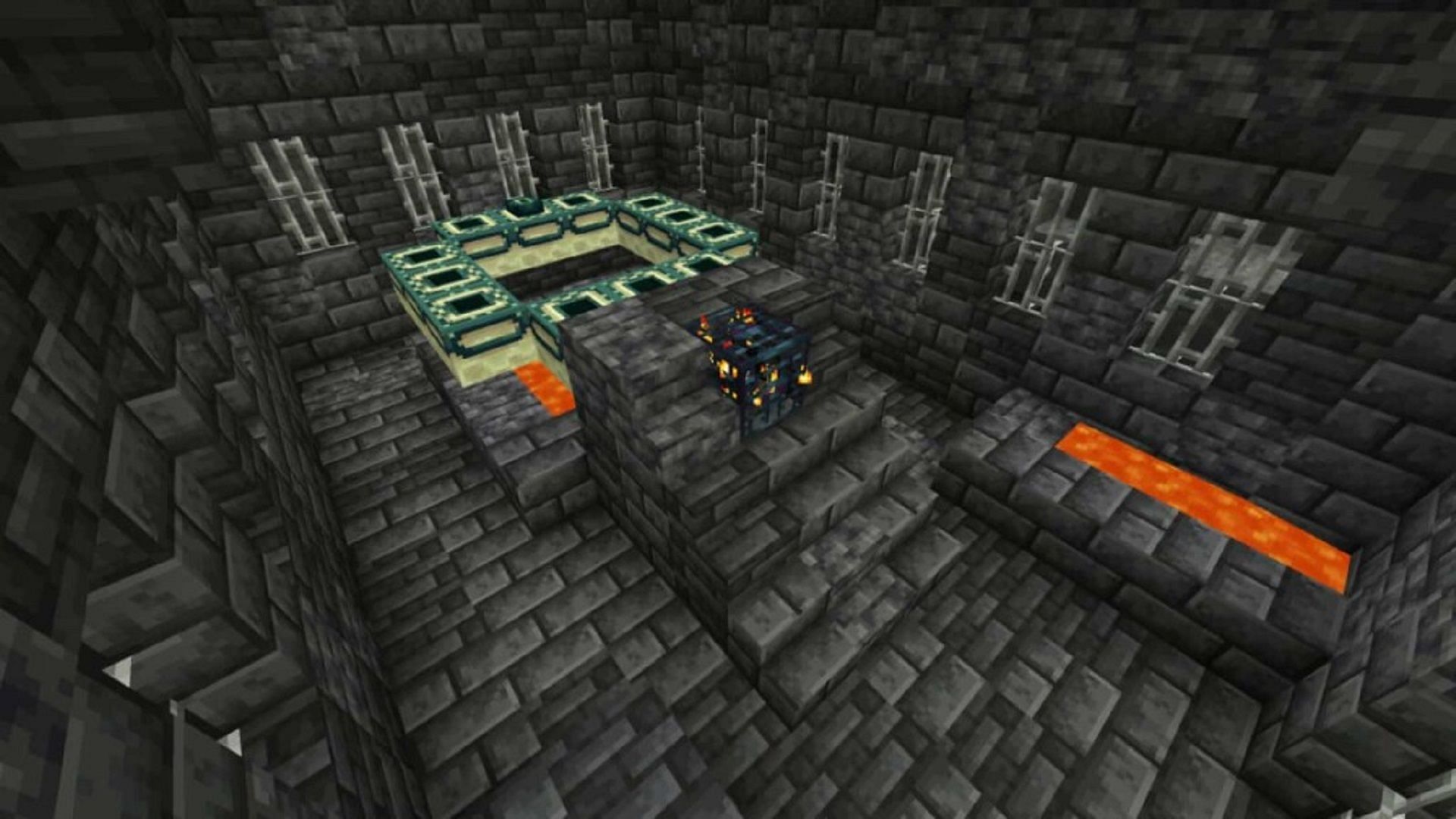 A deepslate stronghold in Minecraft 1.19 (Image via Mojang)