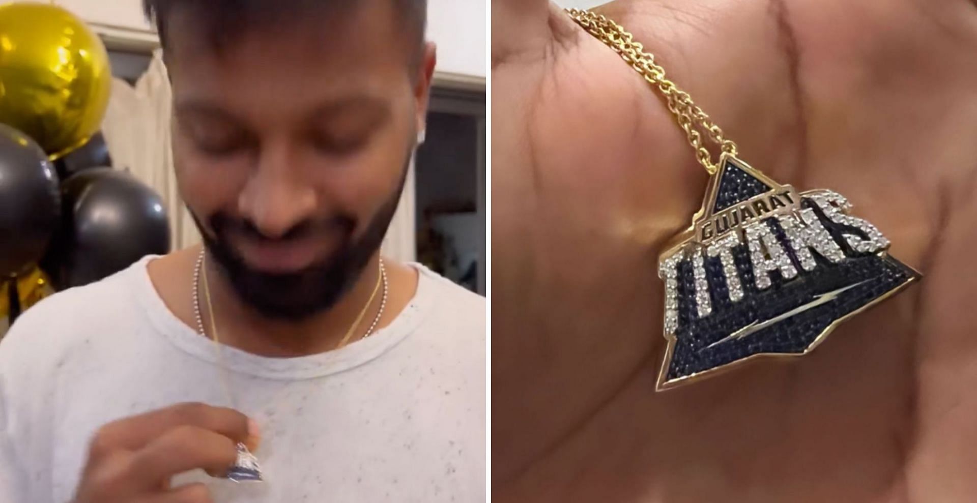 GT captain Hardik Pandya flaunts his new pendant (Credit: Hardik Pandya/Instagram)