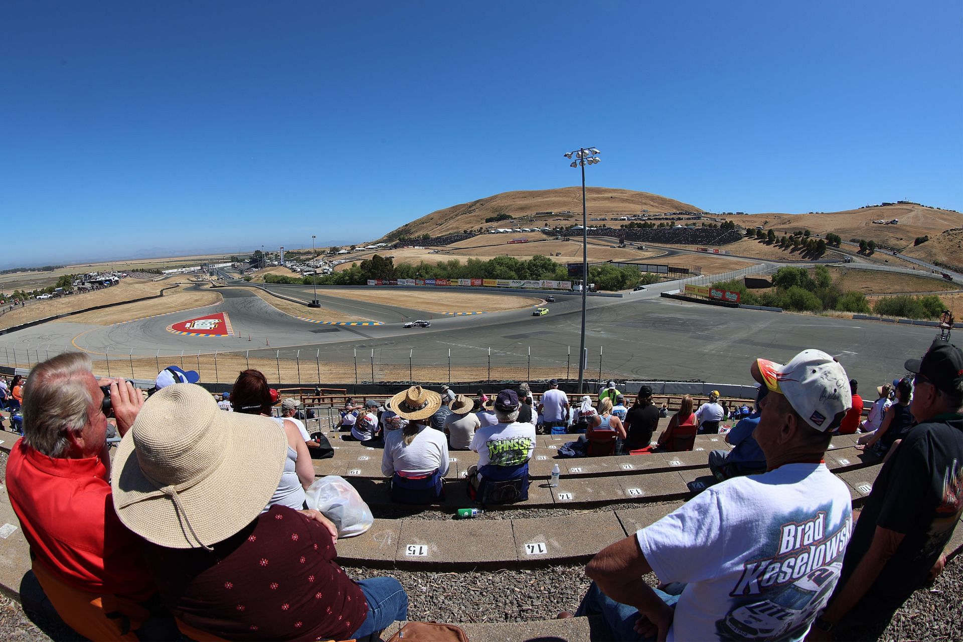 Fans look on during the NASCAR Cup Series Toyota/Save Mart 350 at Sonoma Raceway (Photo by Carmen Mandato/Getty Images)