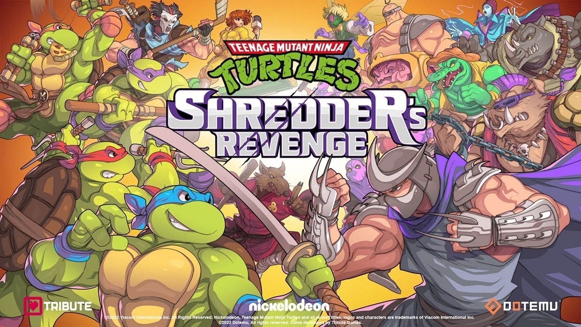Many familiar characters from the Teenage Mutant Ninja Turtles franchise are in this game (Image via Tribute Games)