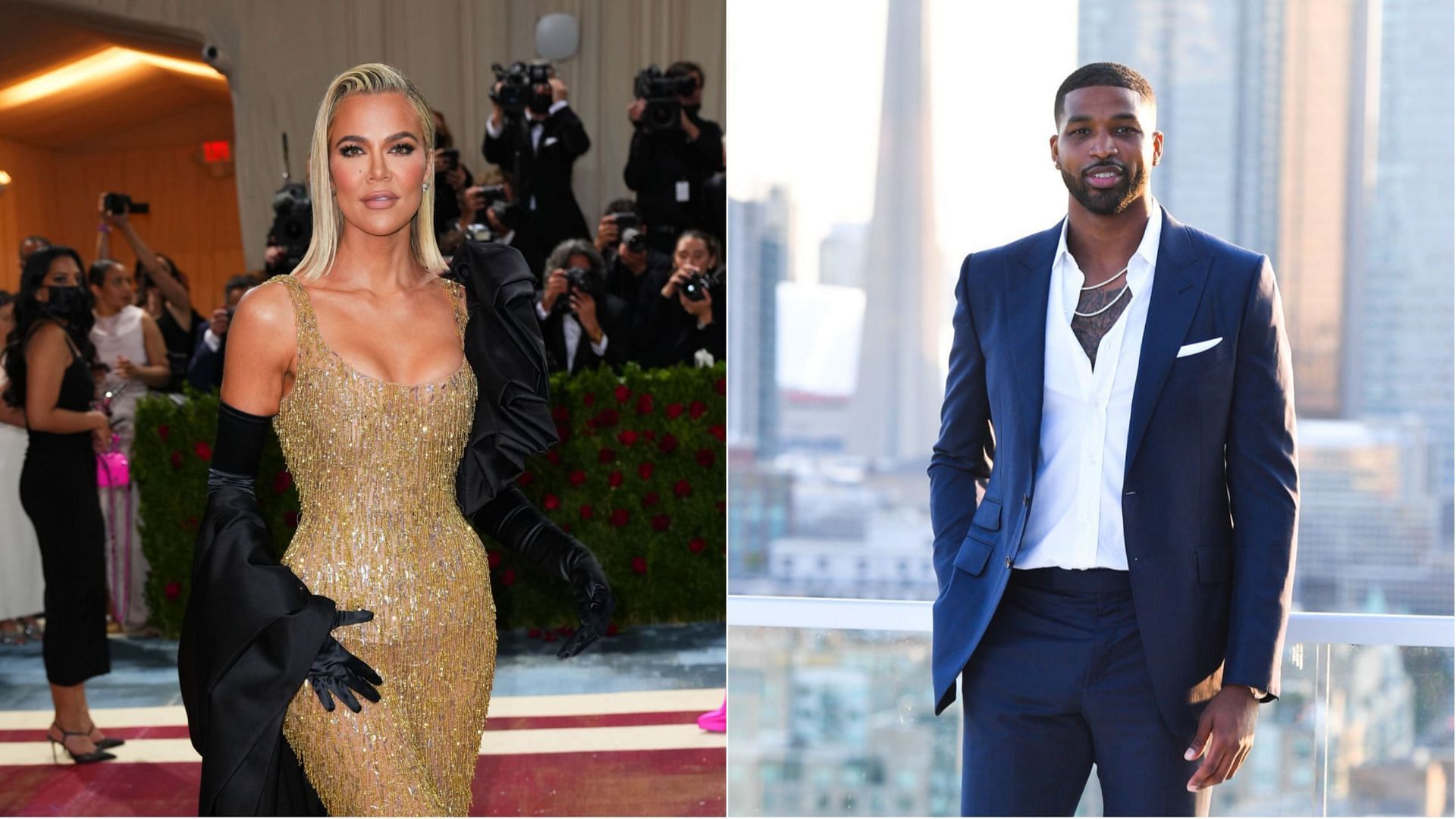 The latest episode of &#039;The Kardashians&#039; covers Khloe and her sisters finding out about Tristan Thompson&#039;s paternity scandal (Images via Getty Images/Gotham &amp; George Pimentel)