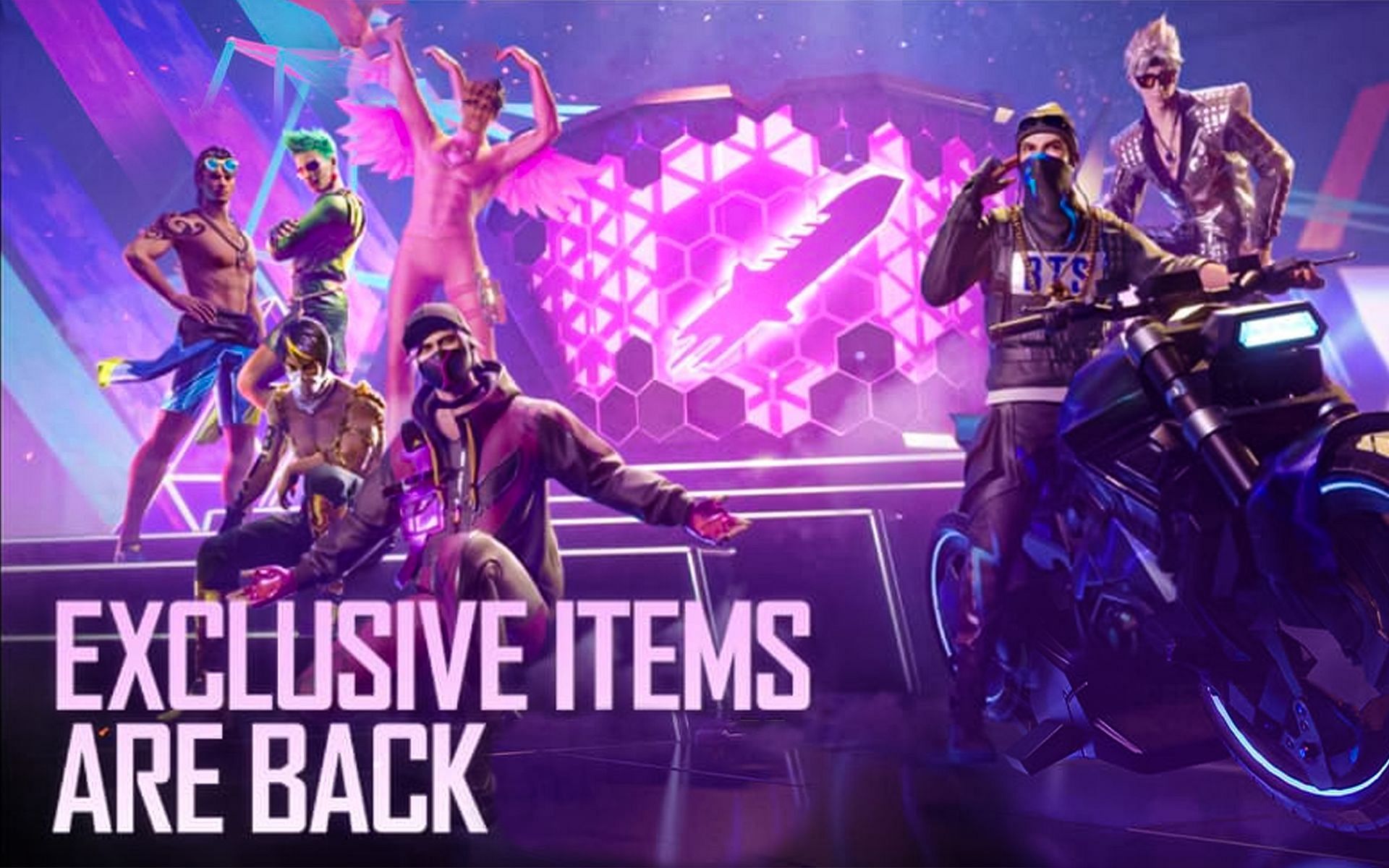 The BTS-themed outfit bundles are back in Free Fire MAX (Image via Sportskeeda)