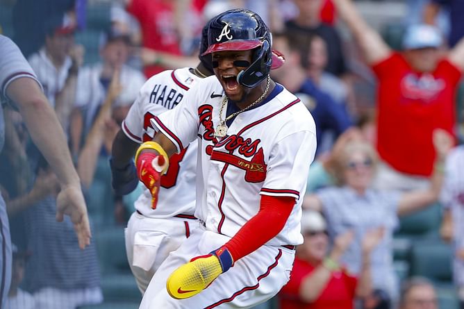 Watch: Ronald Acuna Jr. blasts a deep home run to take lead for the Atlanta Braves follows it with Ice Trae celebration