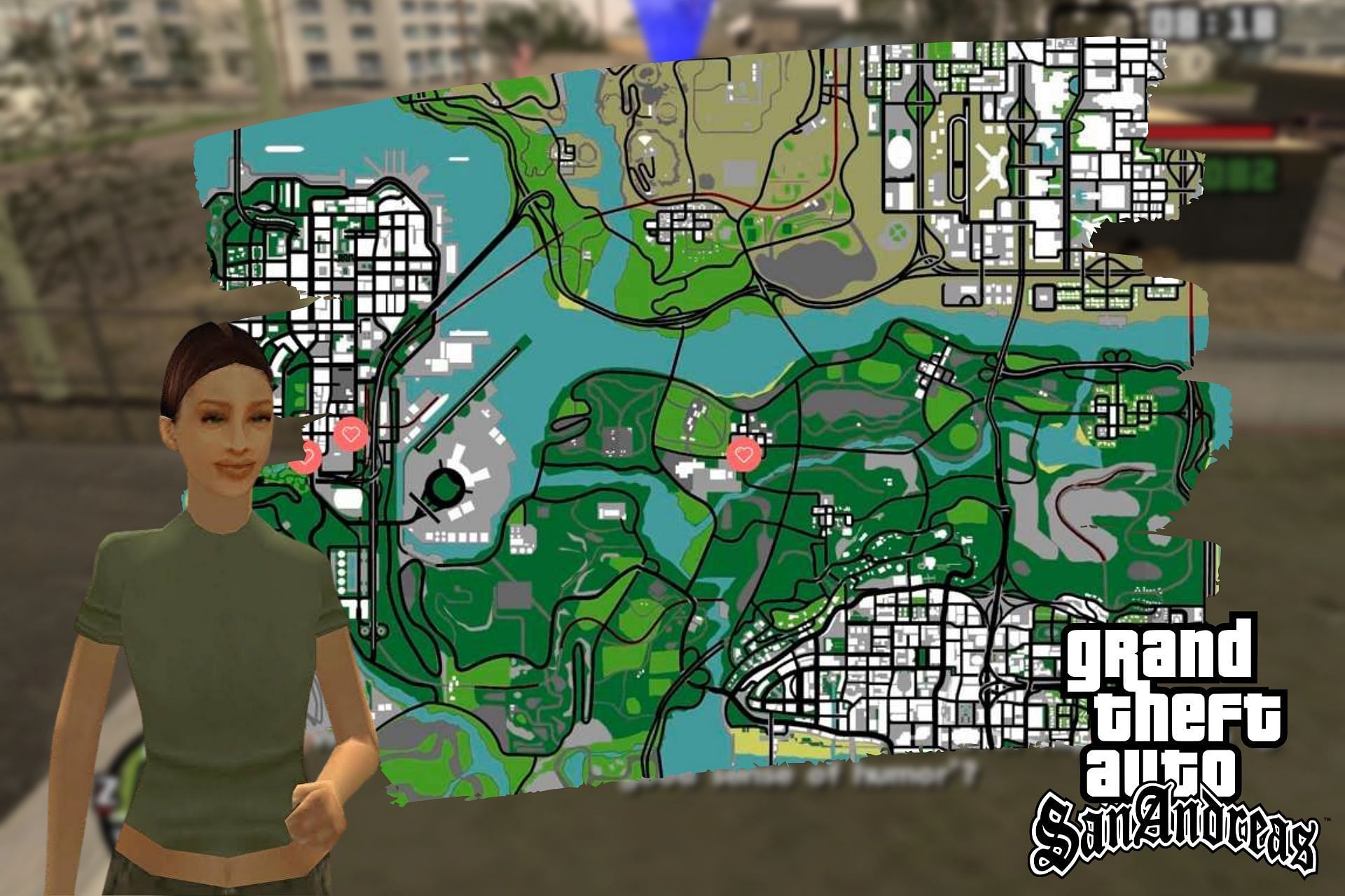 Dating in GTA San Andreas is one of its most memorable feature (Image via Sportskeeda)