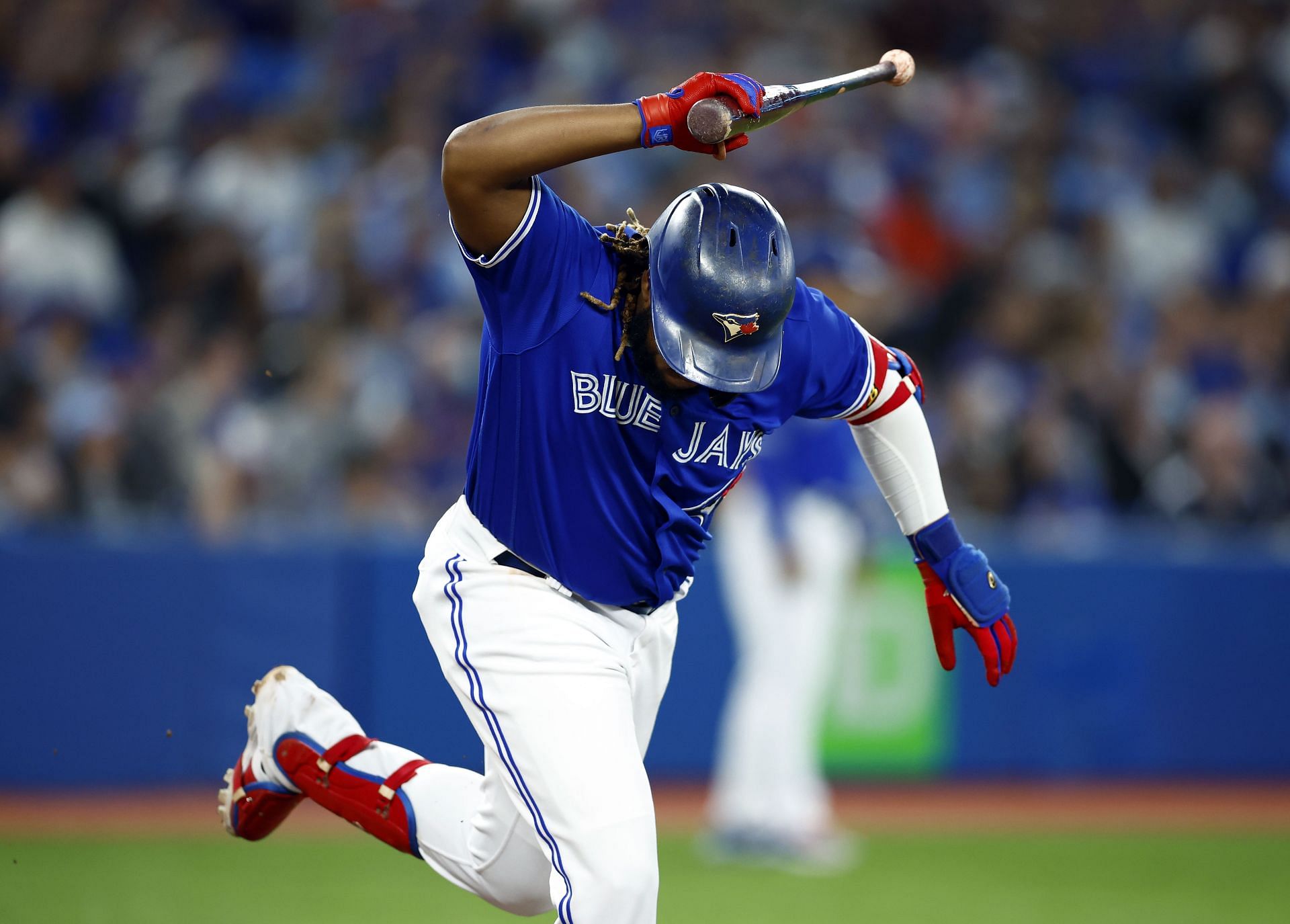 Toronto Blue Jays slugger Vladimir Guerrero Jr. went 0-for-3 today with a walk.