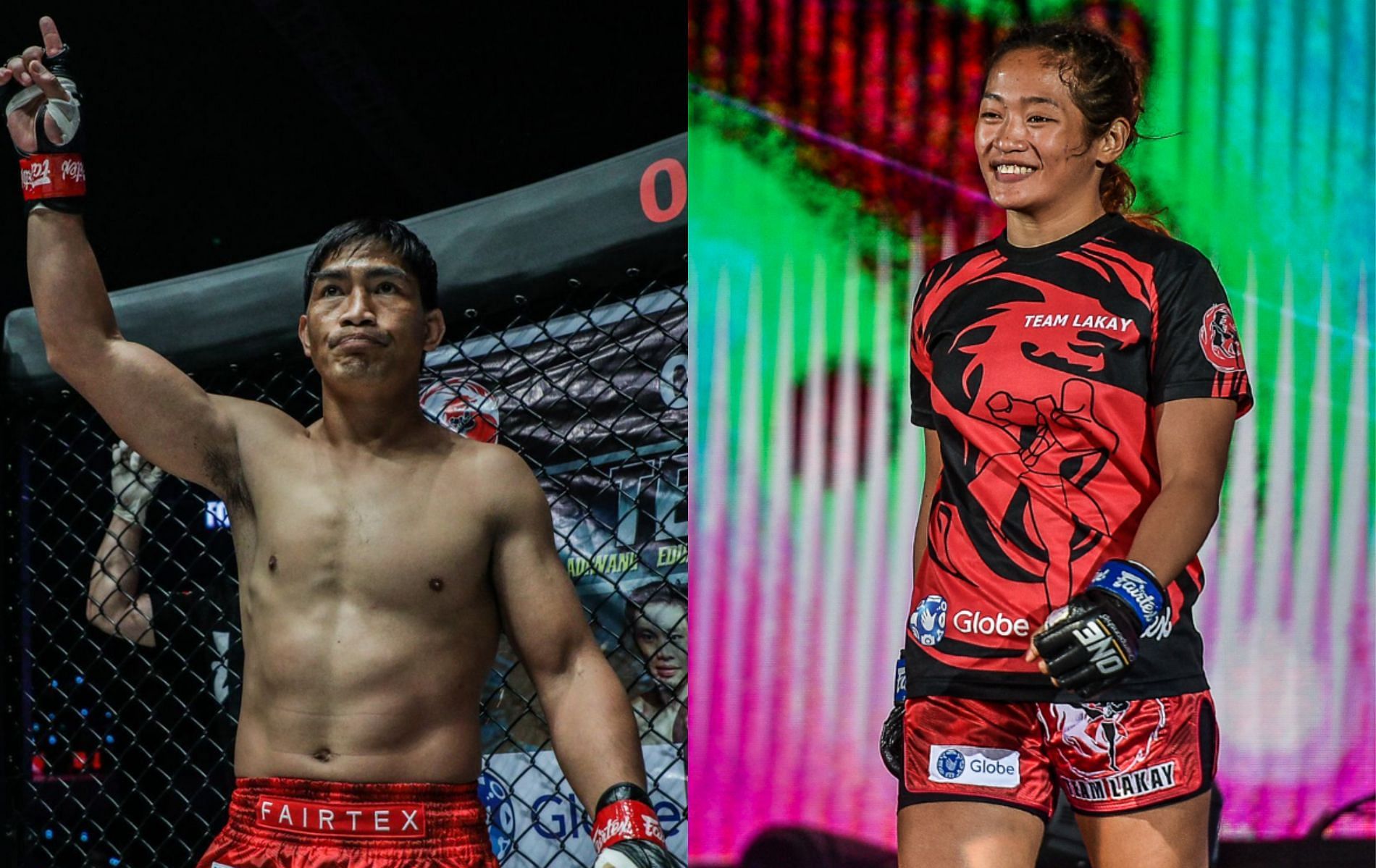 Eduard Folayang (left) and Jenelyn Olsim (right) [Photo Credit: ONE Championship]
