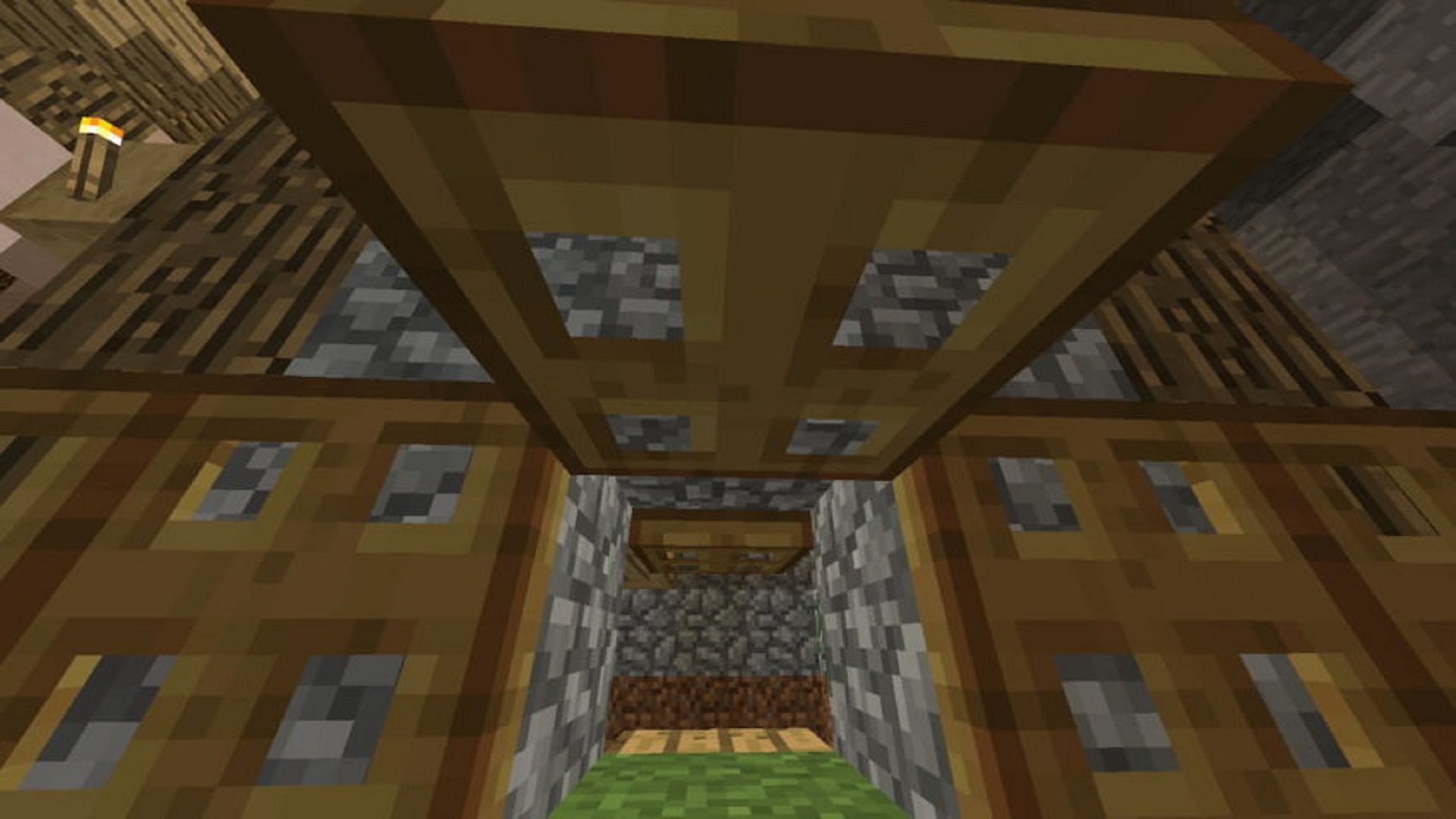 Hatches can create comfortable entrances that stay mostly out of sight (Image via Mojang)