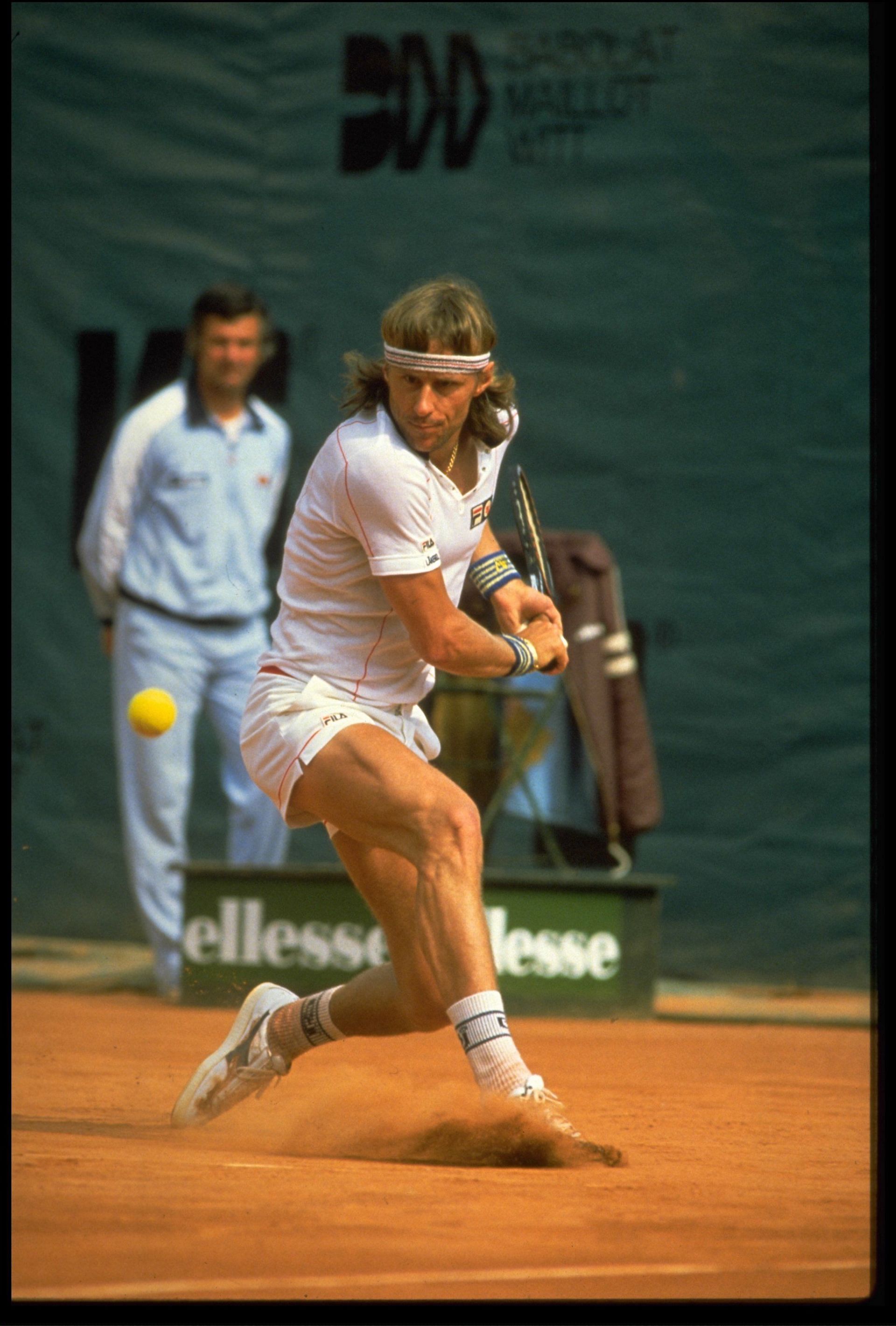 Bjorn Borg in action at the 1978 French Open