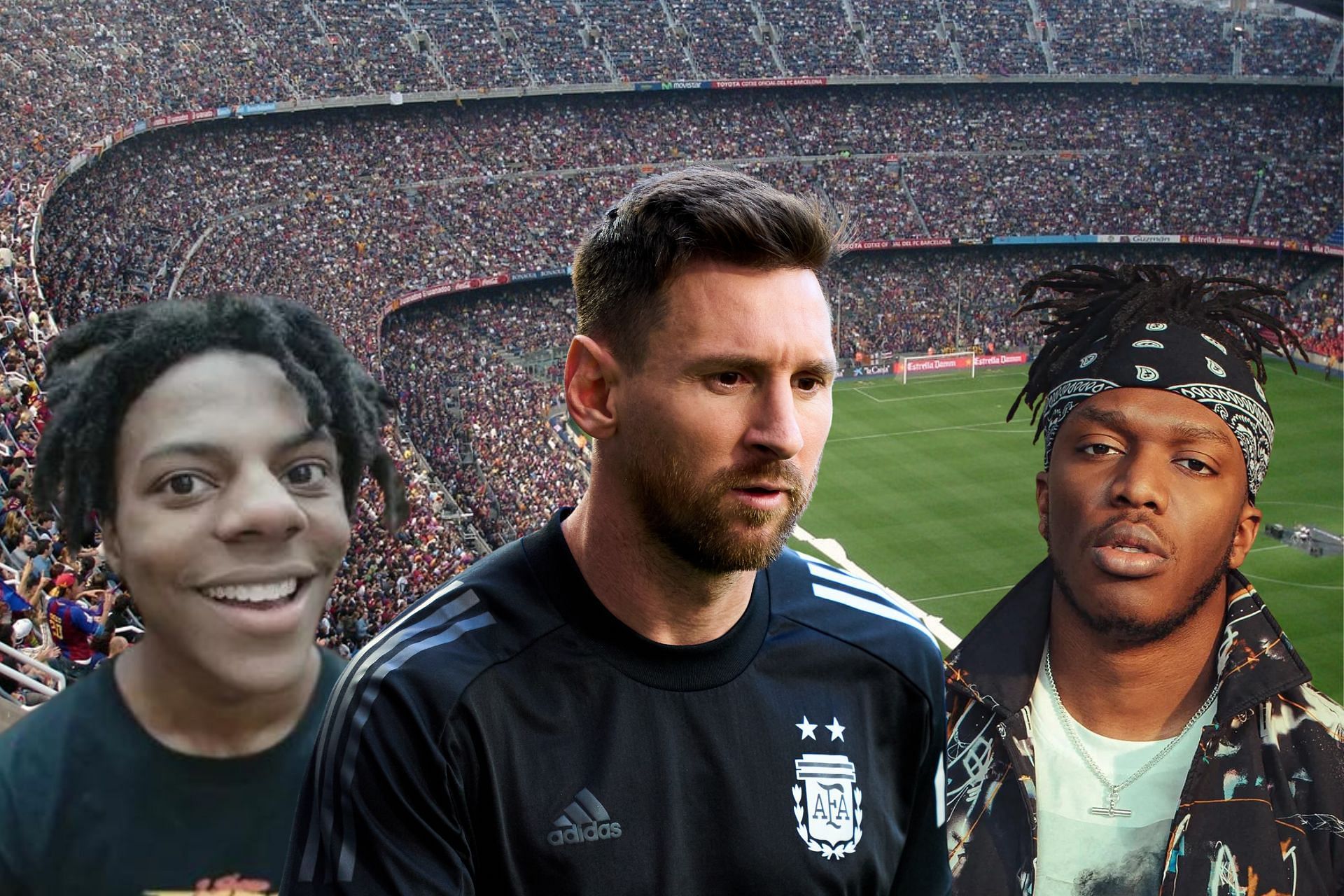 Speed had a hilarious reaction to KSI receiving a Messi jersey (Image via Sportskeeda)