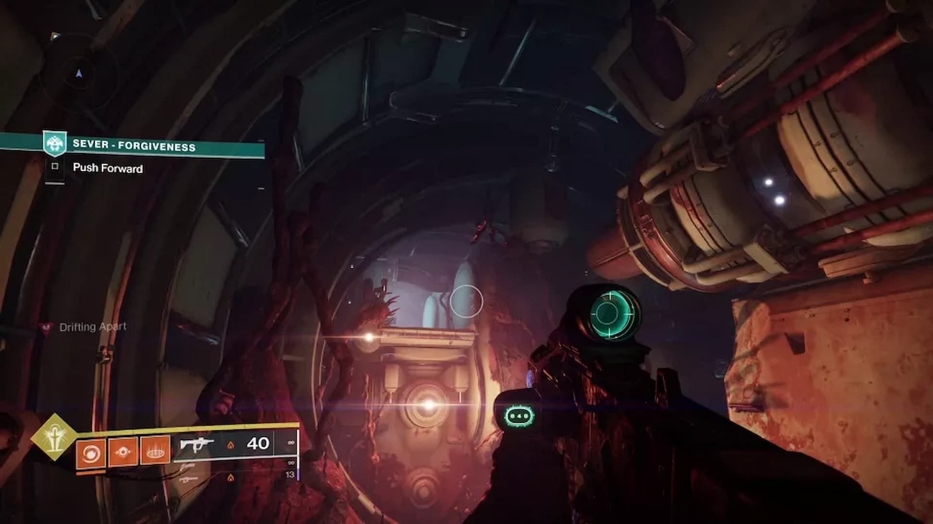 The room with the orange lights is where the bobblehead is located (Image via Bungie)
