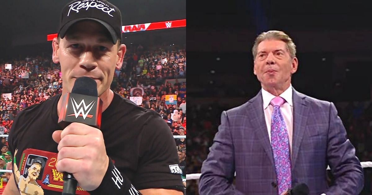 John Cena and former WWE CEO Vince McMahon.