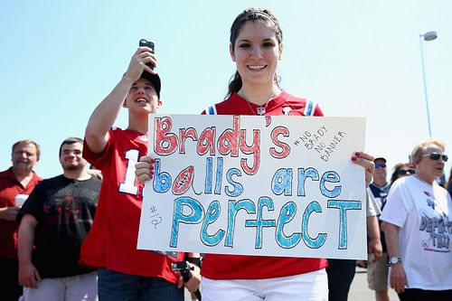 Fans Attend "Free Tom Brady" Rally