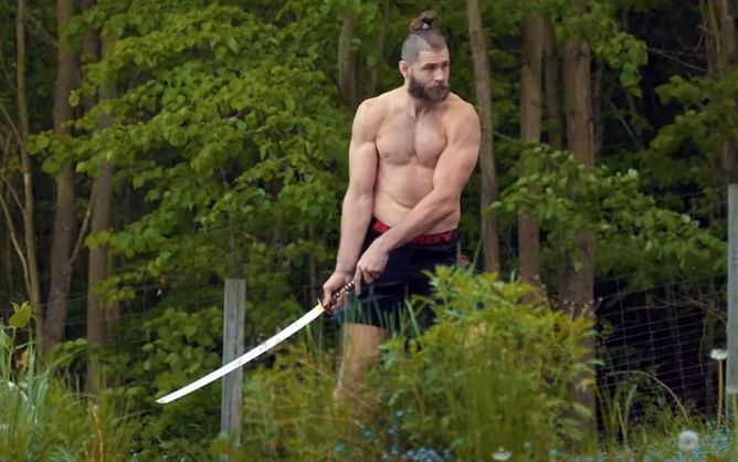 "Traditional home BJP training" - Jiri Prochazka shows off his samurai sword skills leading up to UFC 275