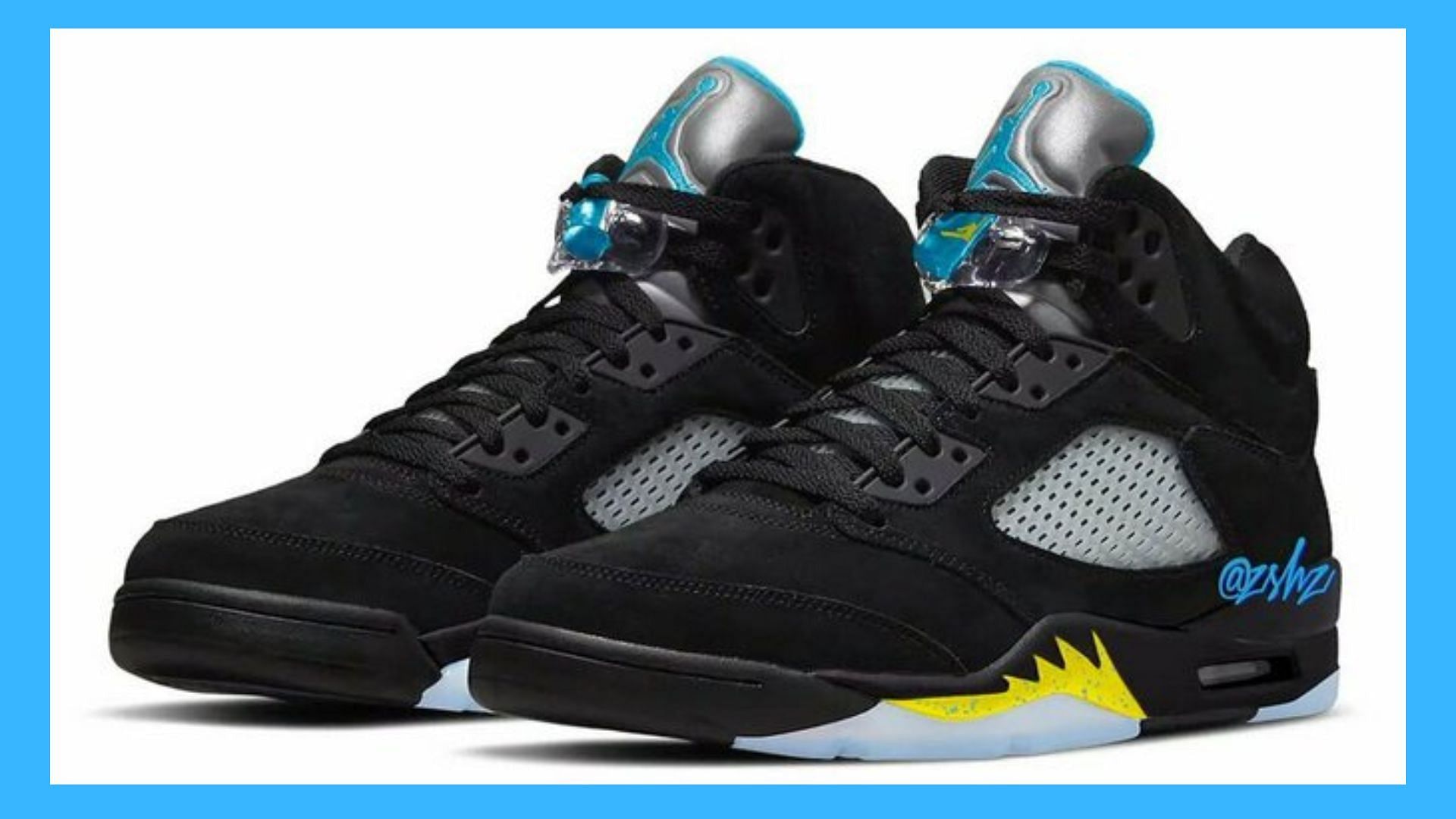 Jordan 5 cheap aqua white