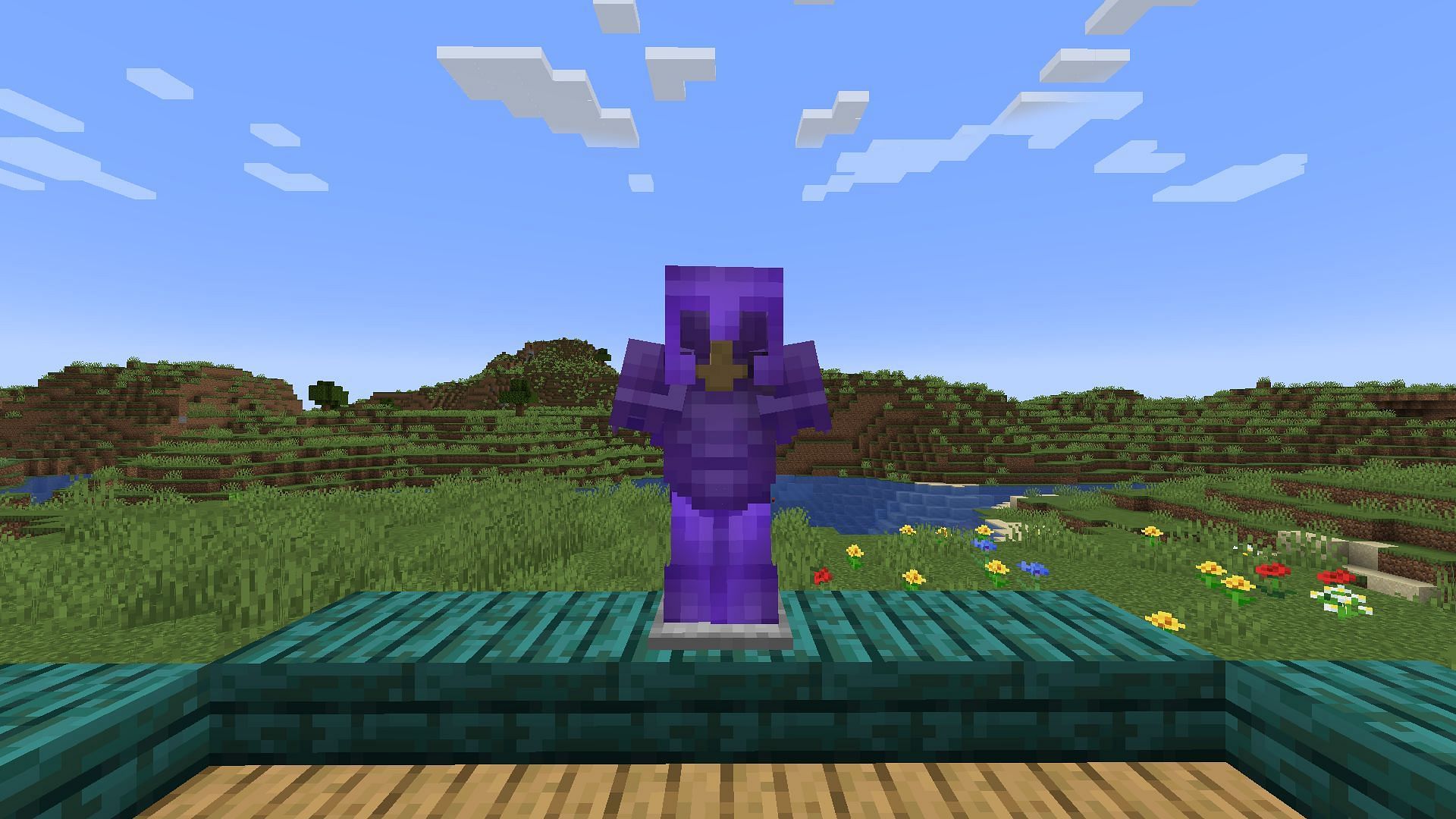 Netherite armor enchanted with unbreaking three (Image via Minecraft)