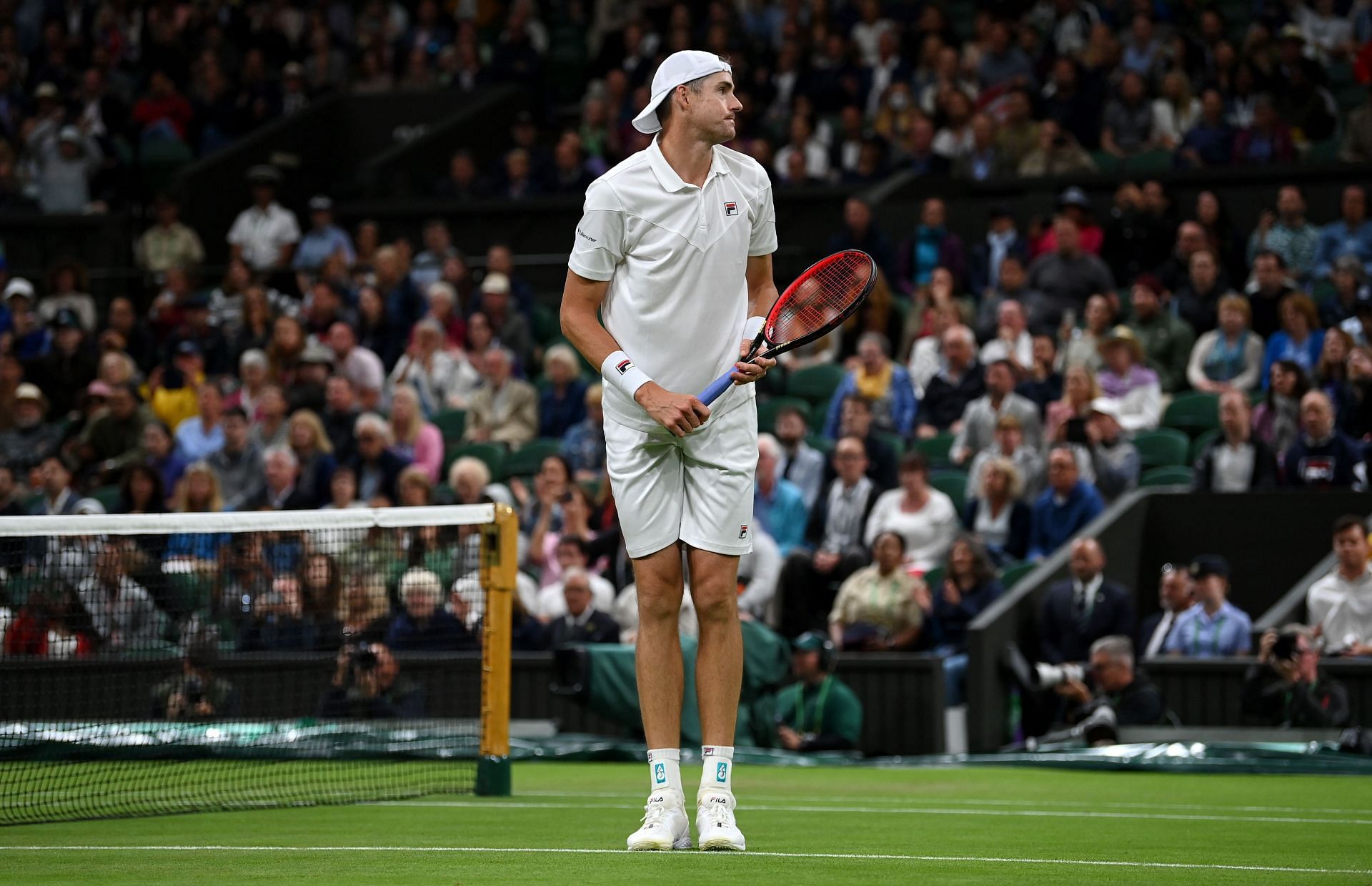 John Isner at the 2022 Wimbledon.