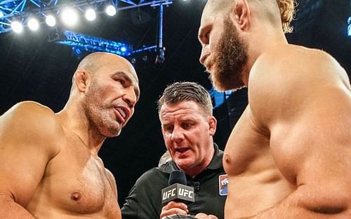 Glover Teixeira (left), Marc Goddard (center), Jiri Prochazka (right) [Image courtesy @marcgoddard_uk Instagram]