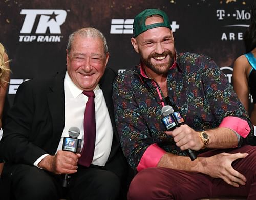 Bob Arum (left) already has two mega-fights in store should Tyson Fury decides to return to the ring. (Photo by Ethan Miller/Getty Images)