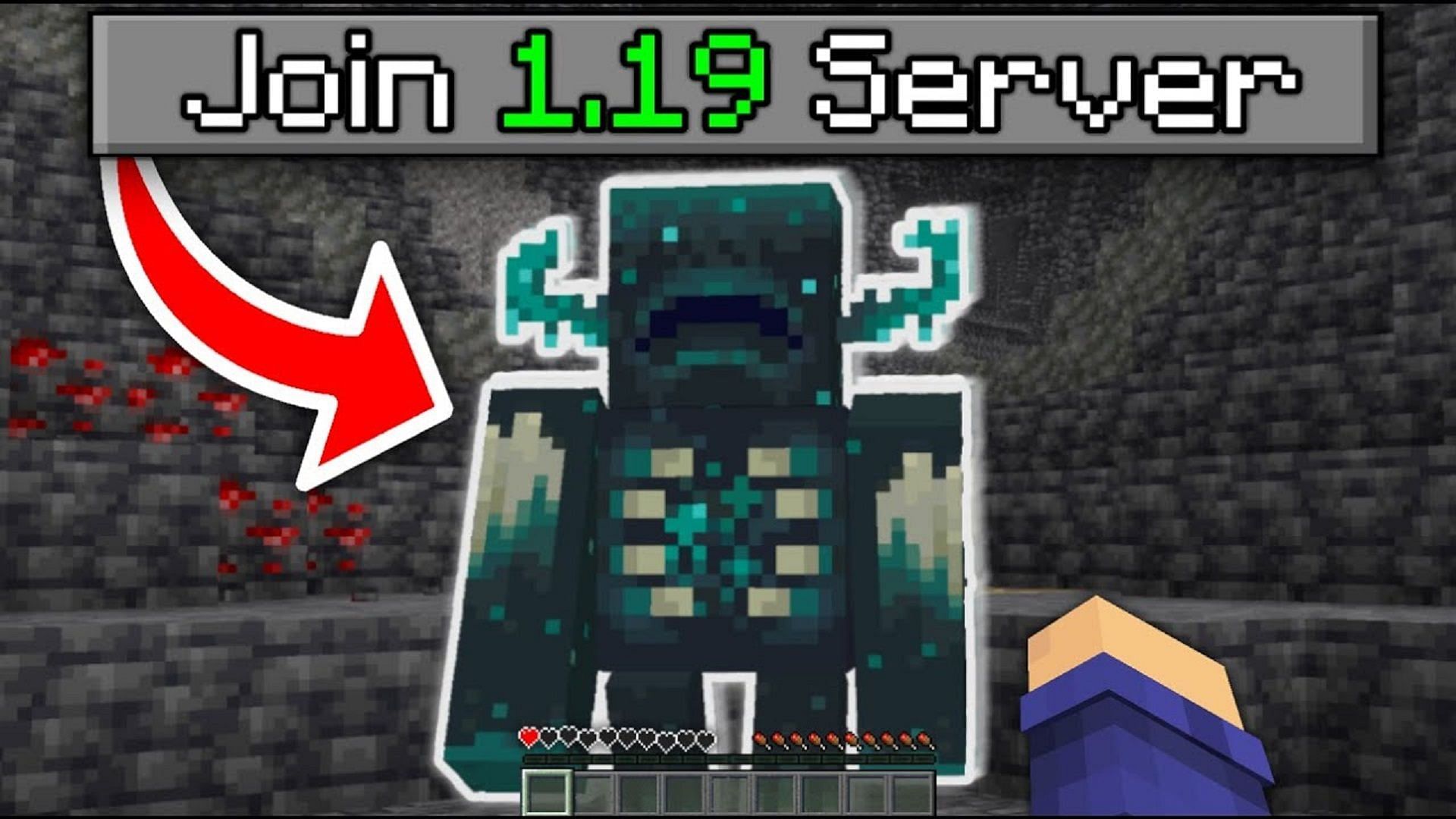 The Warden in a Minecraft server (Image via Freshlol/YouTube)