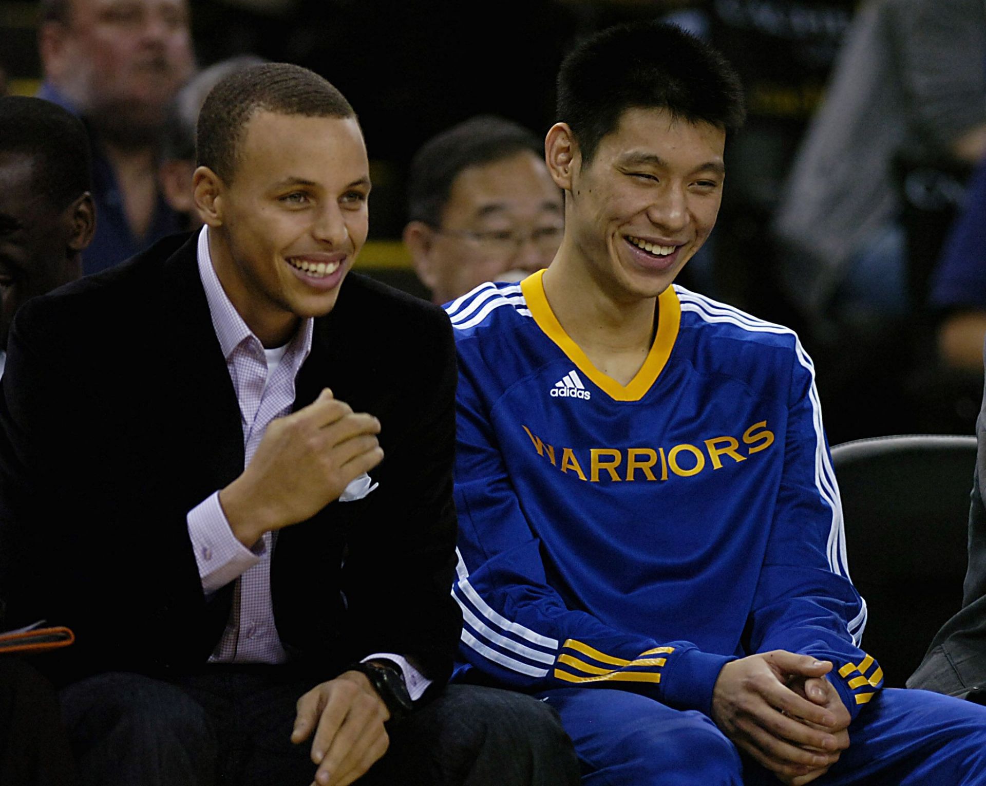 Steph Curry and Jeremy Lin (Photo: The Mercury News)