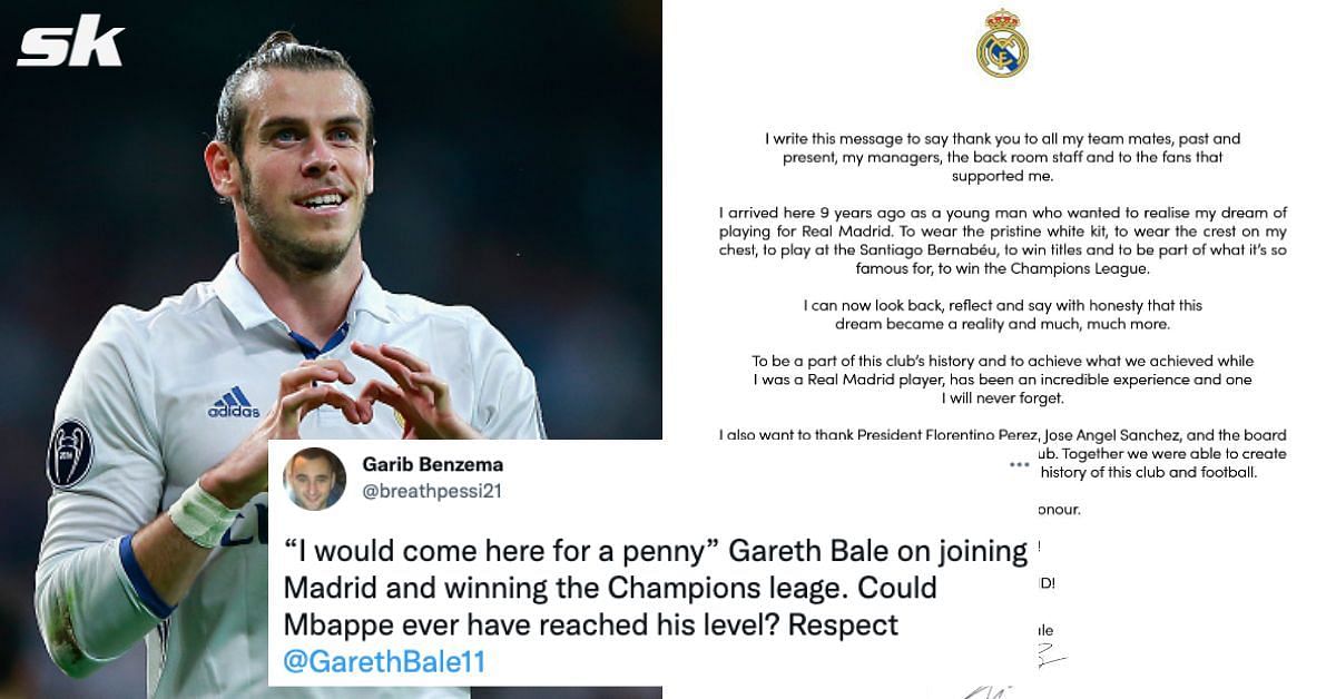 Gareth Bale thanks Real Madrid for 'dream' nine years in Spain