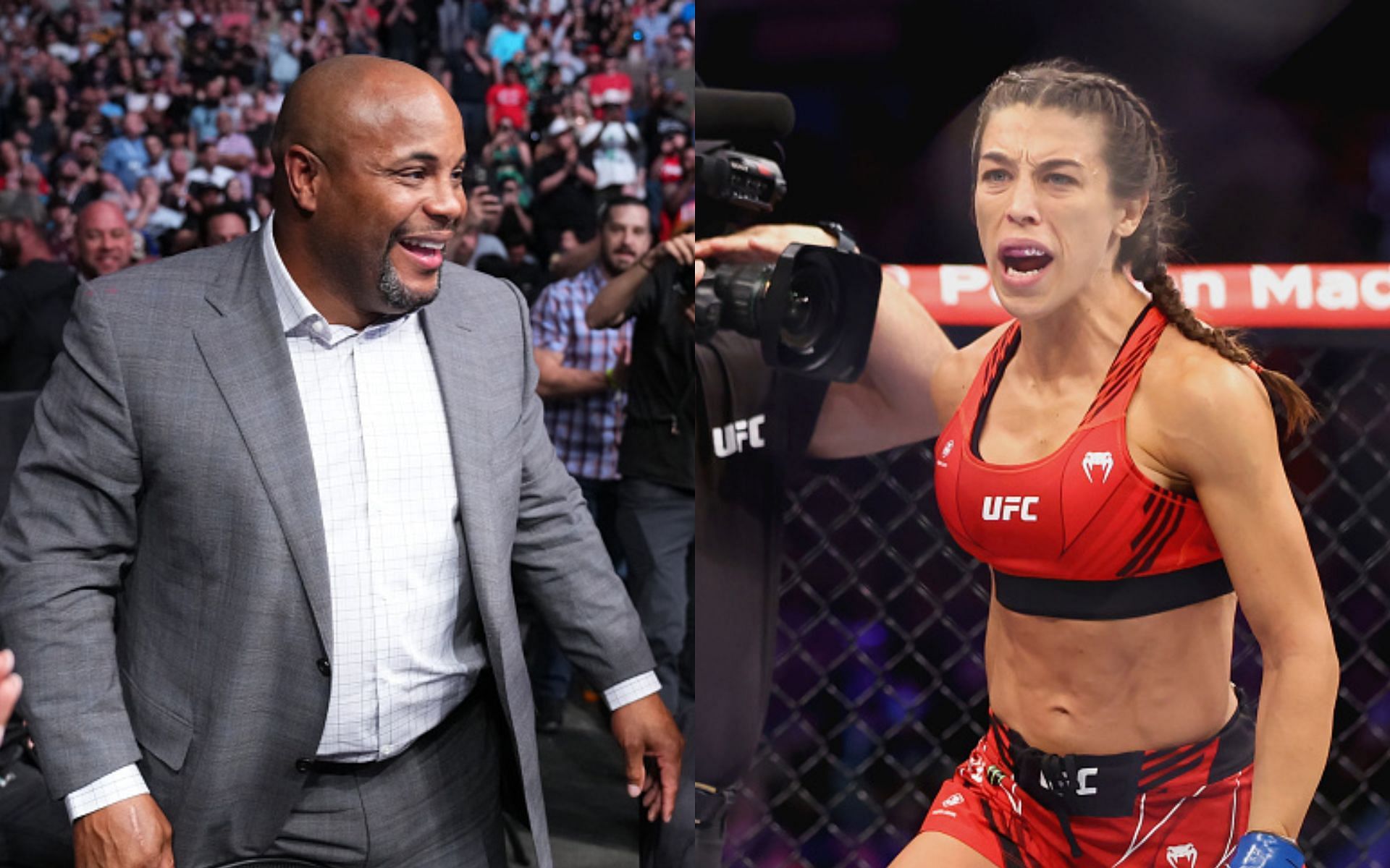 Daniel Cormier (left) and Joanna Jedrzejczyk (right) [Images via Getty]