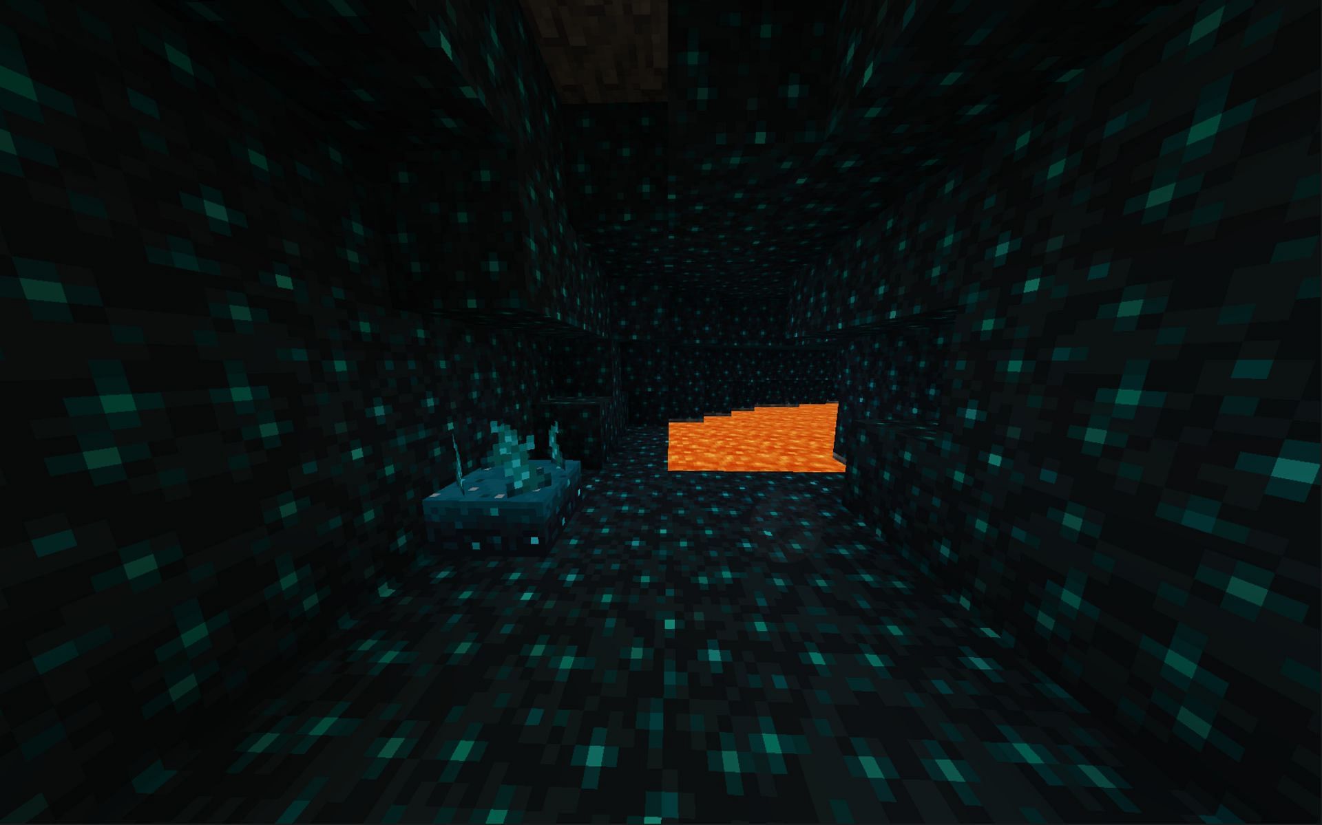 dark blue blocks in minecraft cave