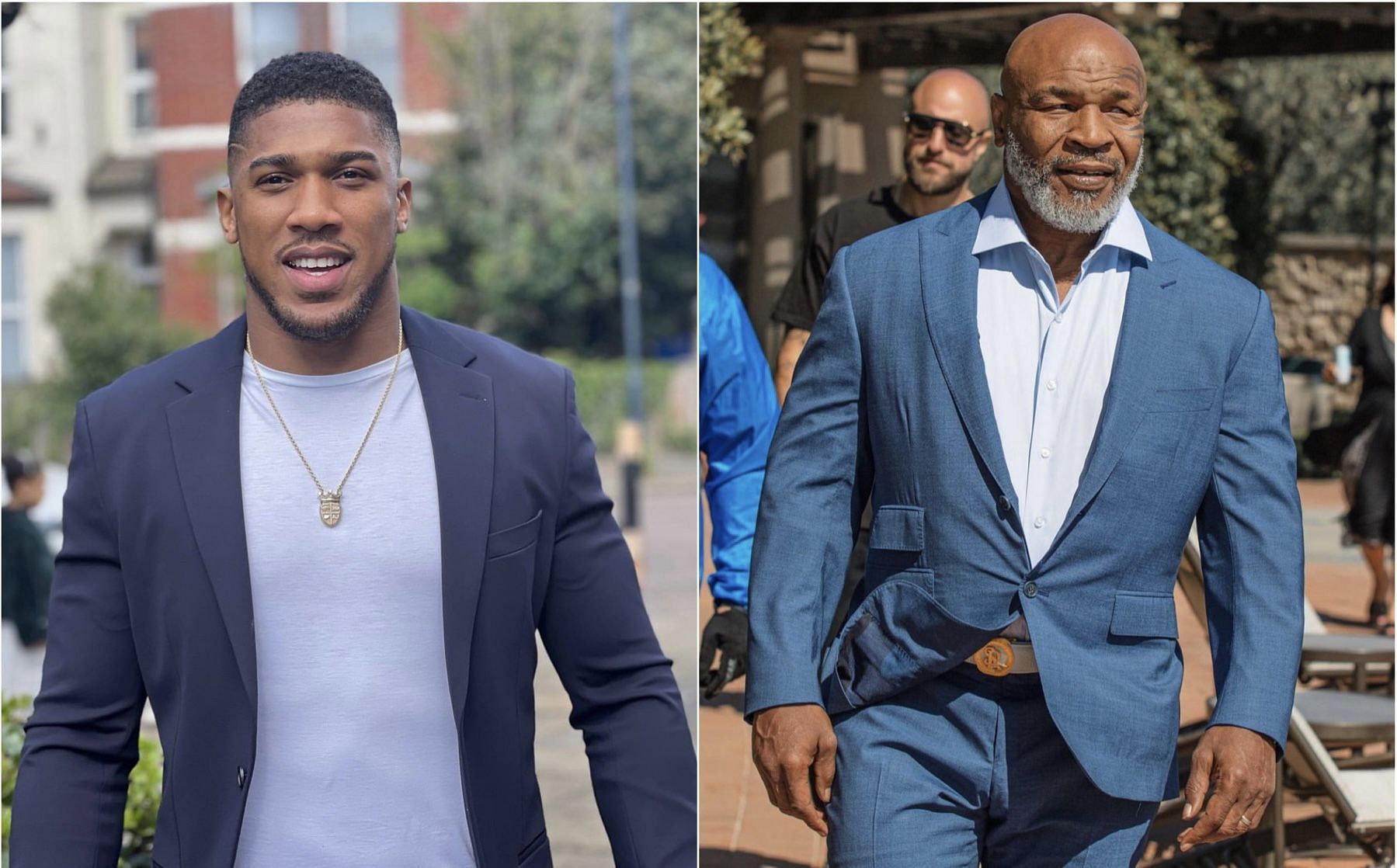 Anthony Joshua (left), Mike Tyson (right) - Images via @anthonyjoshua, @miketyson on Instagram