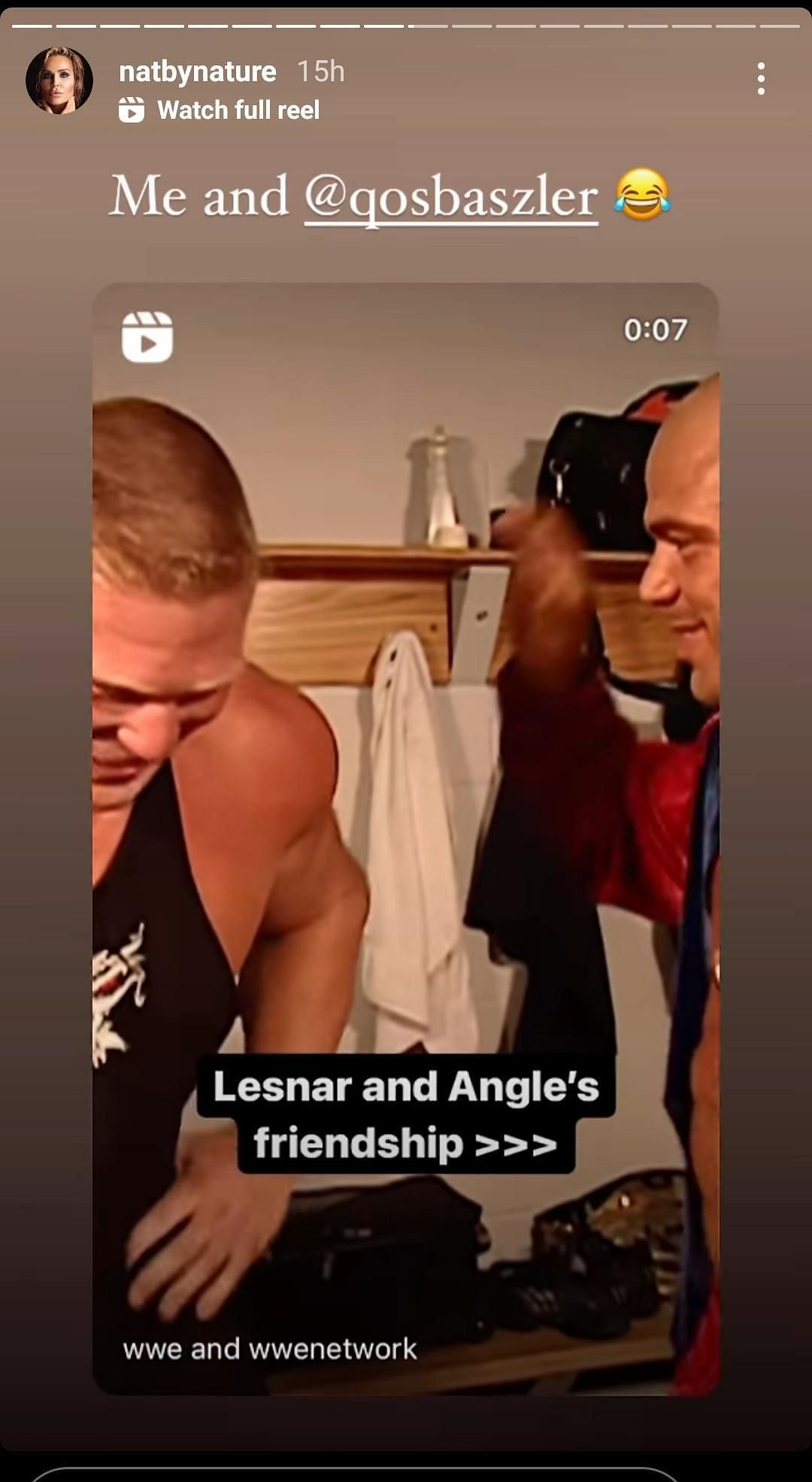 Natalya reacts to Brock Lesnar and Kurt Angle&#039;s on-screen friendship!