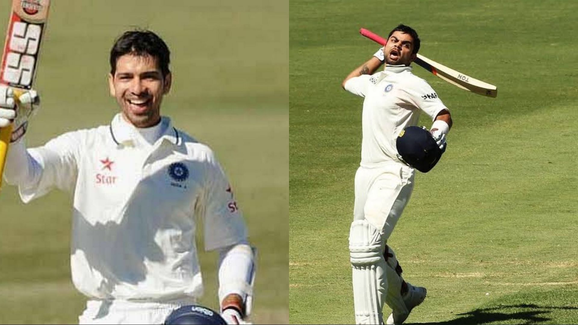 Naman Ojha (L), who played just one Test for India, and Virat Kohli