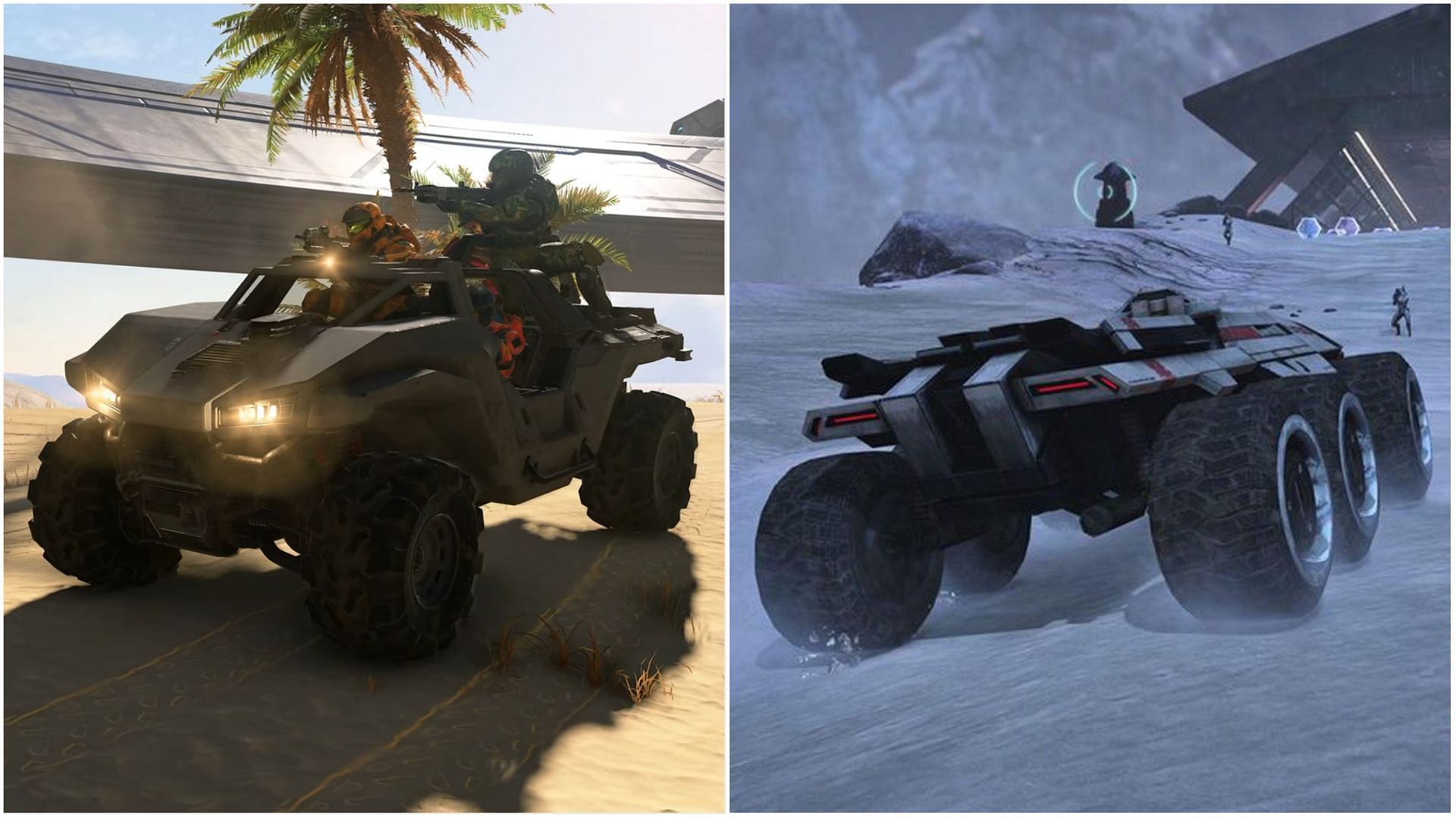Two video game vehicles performed very differently (image via 343 Industries &amp; BioWare)