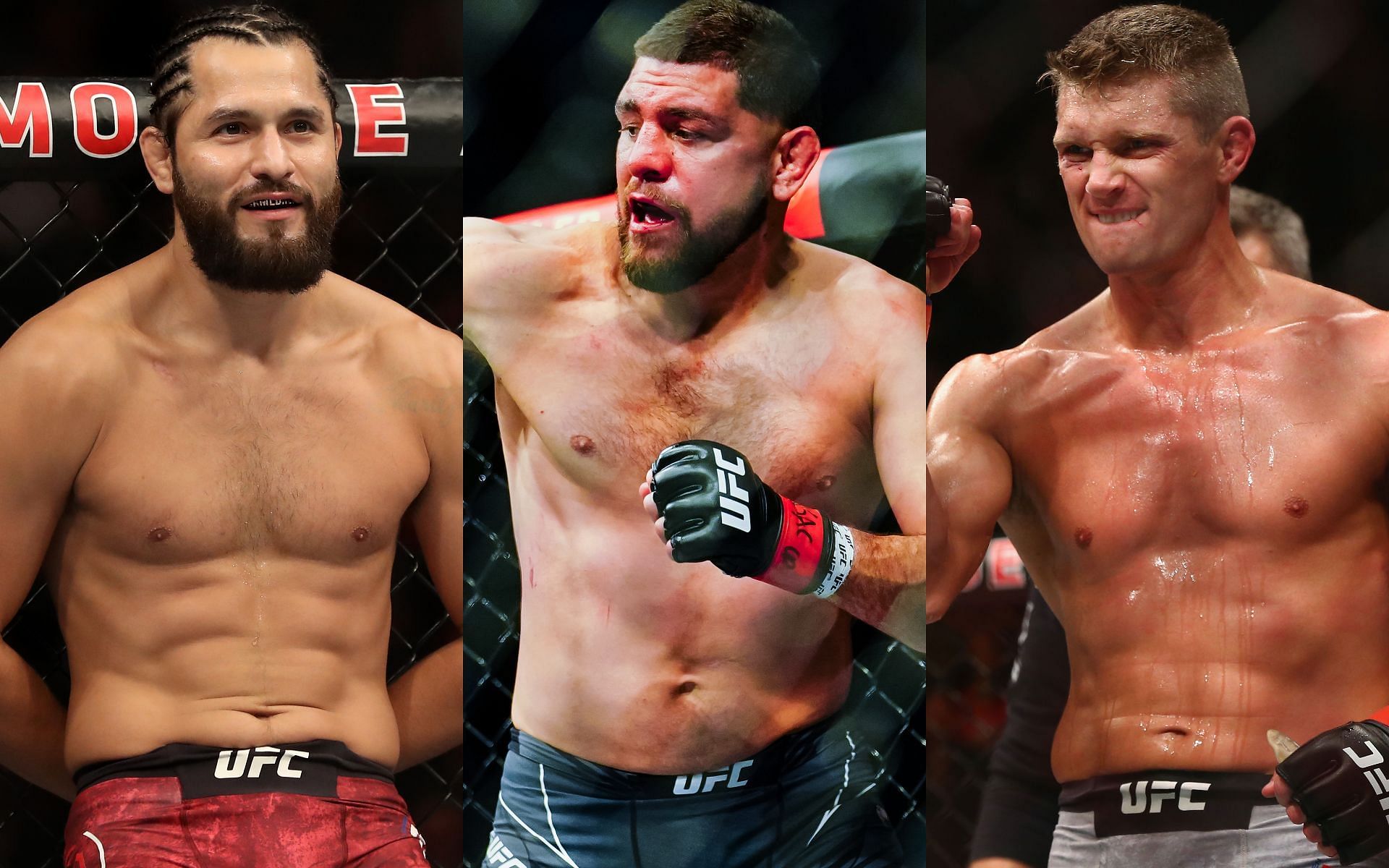 Jorge Masvidal (left), Nick Diaz (center), and Stephen Thompson (right) (Images via Getty)