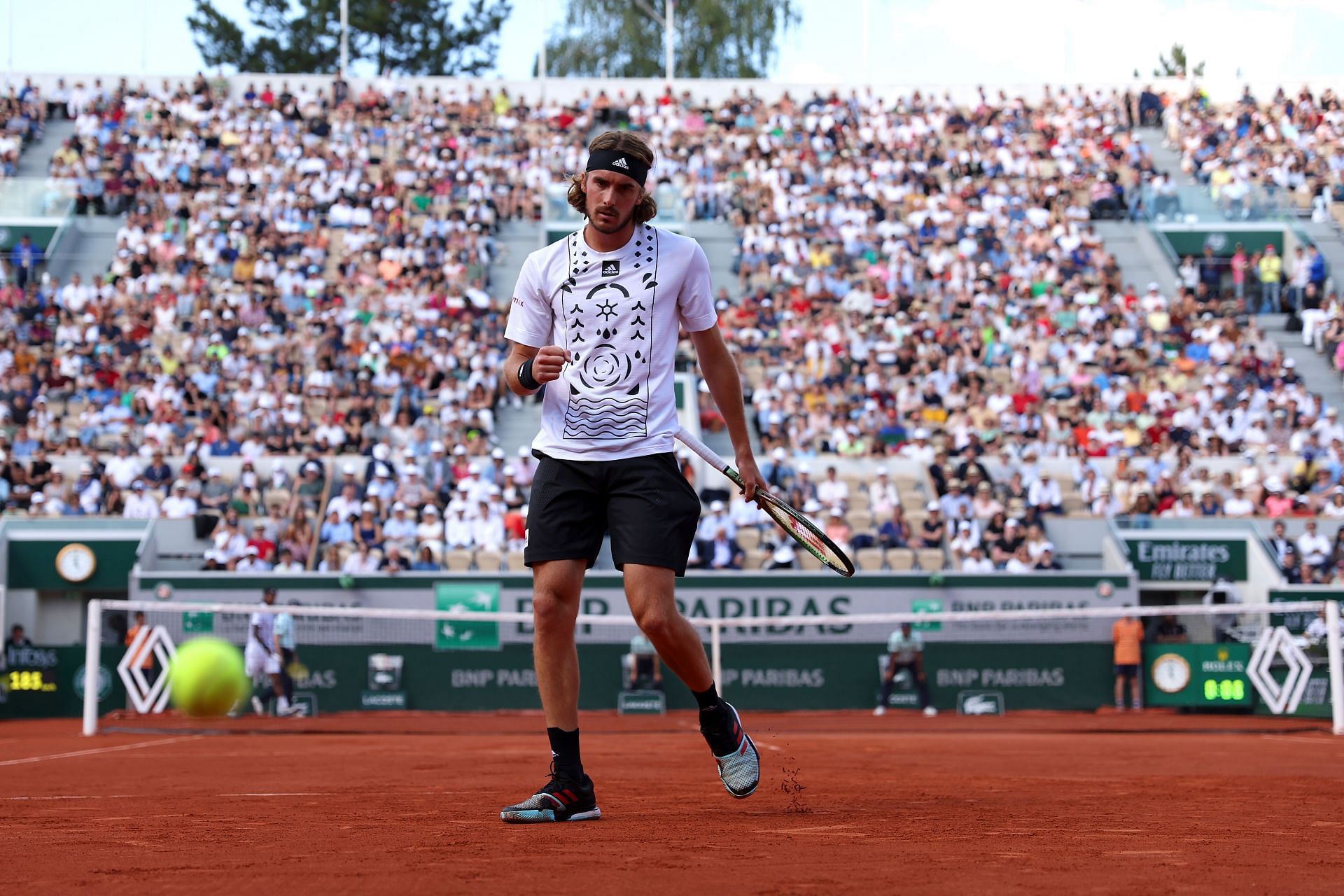 Stefanos Tsitsipas at the 2022 French Open