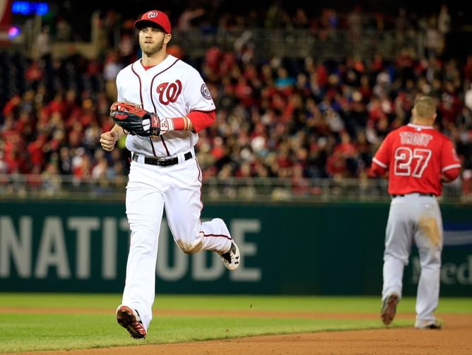 "He’ll be the same Mike Trout and hit .300 with 40 HRs" - Reigning NL MVP Bryce Harper confident Mike Trout will get out of his current slump