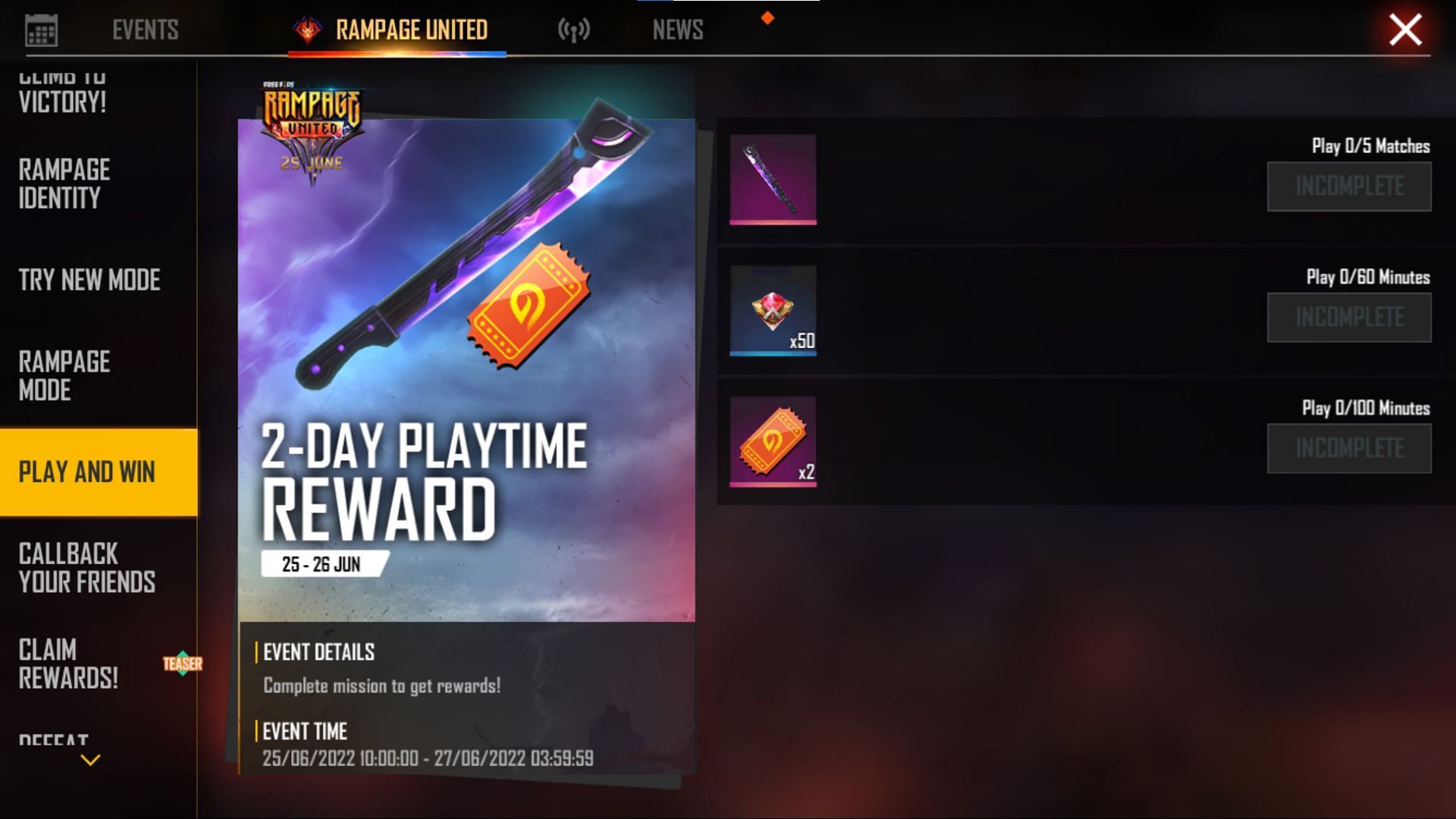 Os jogadores podem completar os detalhes para obter as recompensas (Imagem via Garena)