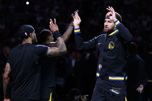 Klay Thompson warms up ahead of 2022 NBA Finals - Game 3