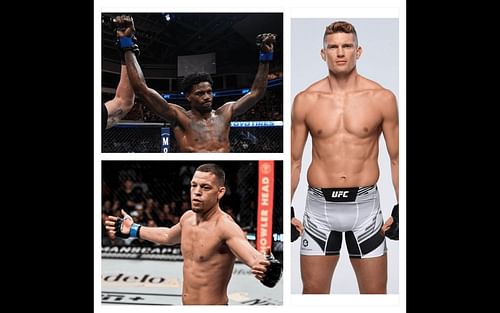 Kevin Holland (Top Left), Nate Diaz (Bottom Left), and Stephen Thompson (R)[Images courtesy: @trailblaze2top, @wonderboymma, and @natediaz209 on Instagram]