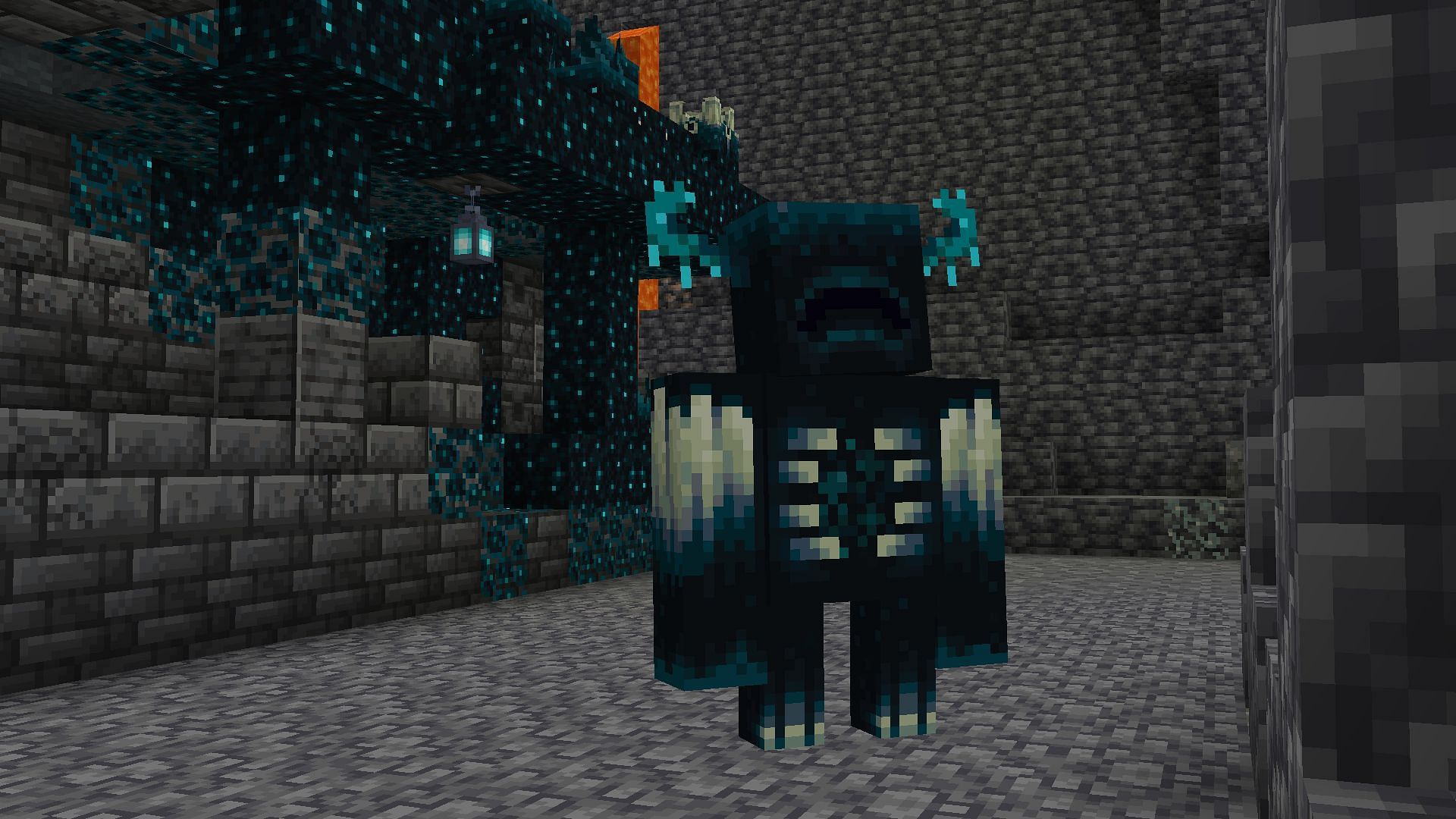 The mob is blind and can only hear and smell mobs or players (Image via Mojang)