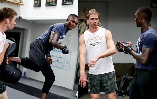 Carl Van Roon (left) & Israel Adesanya (right) [Image Credits- @vanroonmartialarts on Instagram]