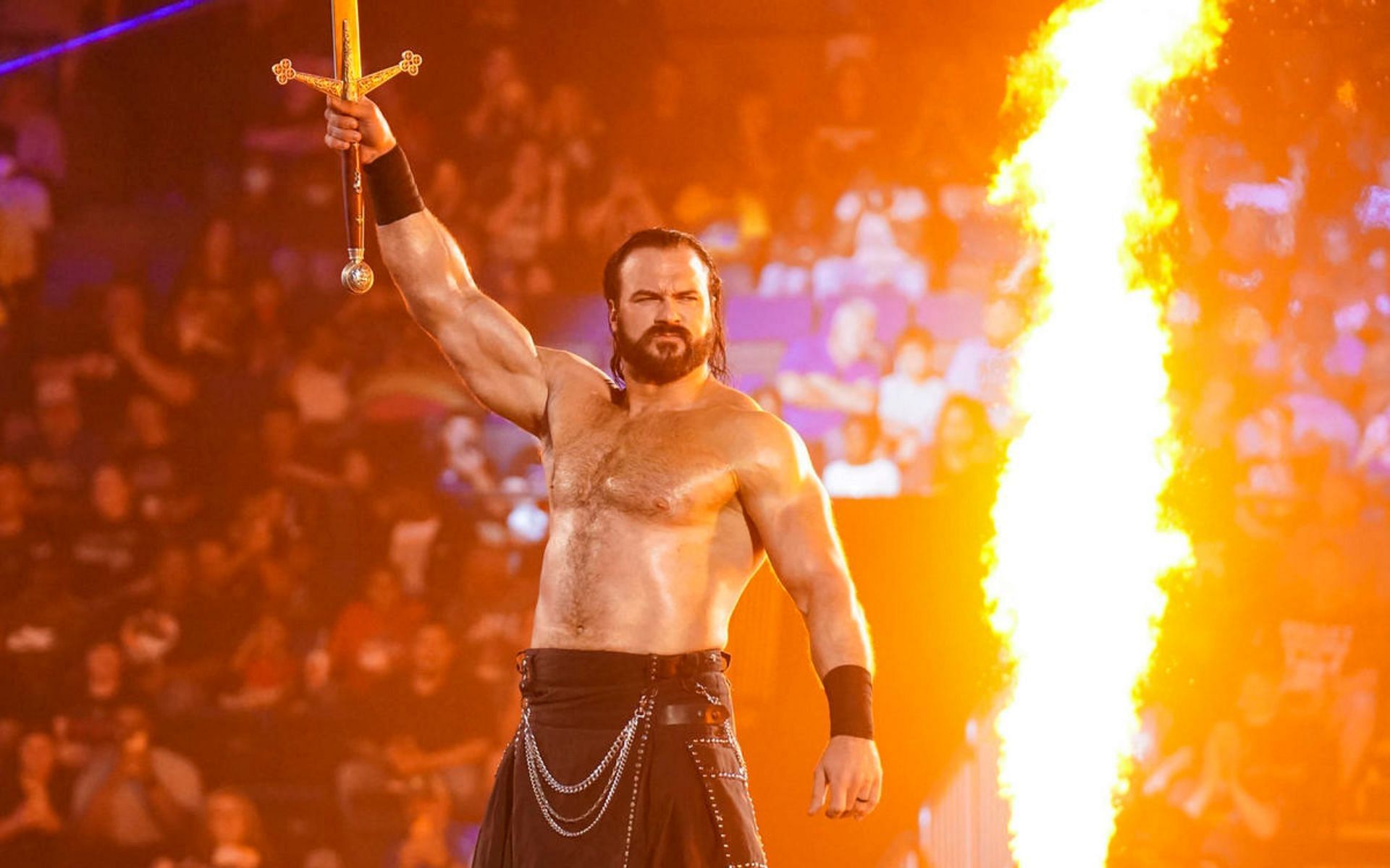 The Scottish Warrior during his entrance on SmackDown!
