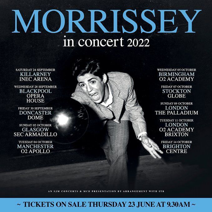 morrissey uk tour 2022 tickets