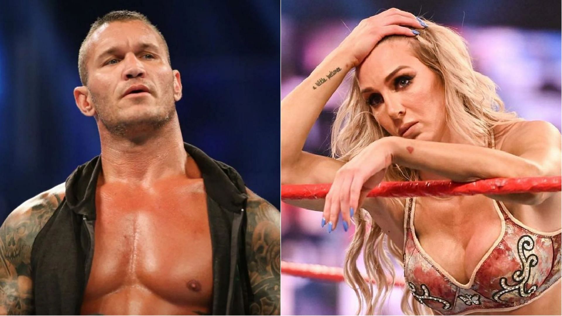 Randy Orton (left); Charlotte Flair (right)
