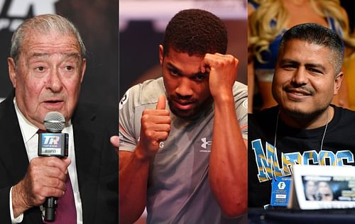 From Left to Right: Bob Arum, Anthony Joshua, Robert Garcia